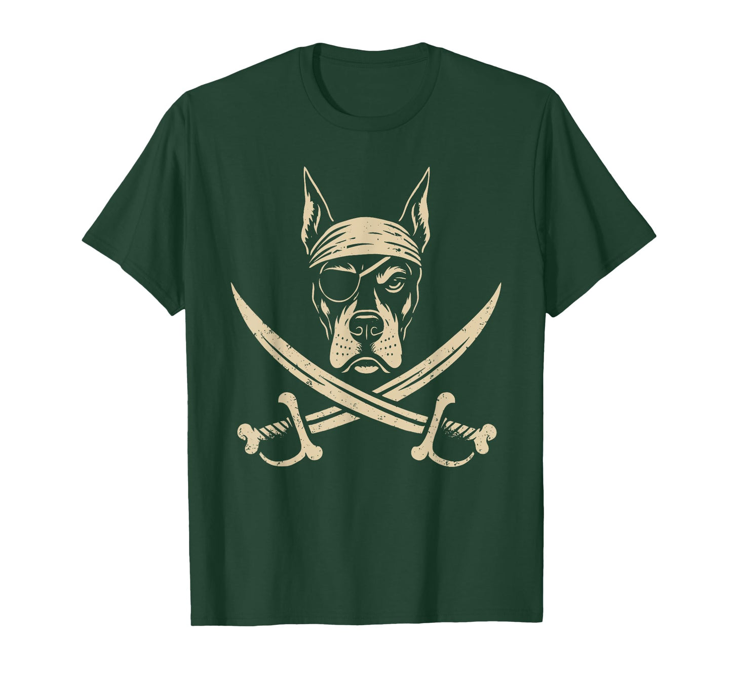 Vintage Pirate Doberman Crossbones Dobie Dog Lover T-Shirt