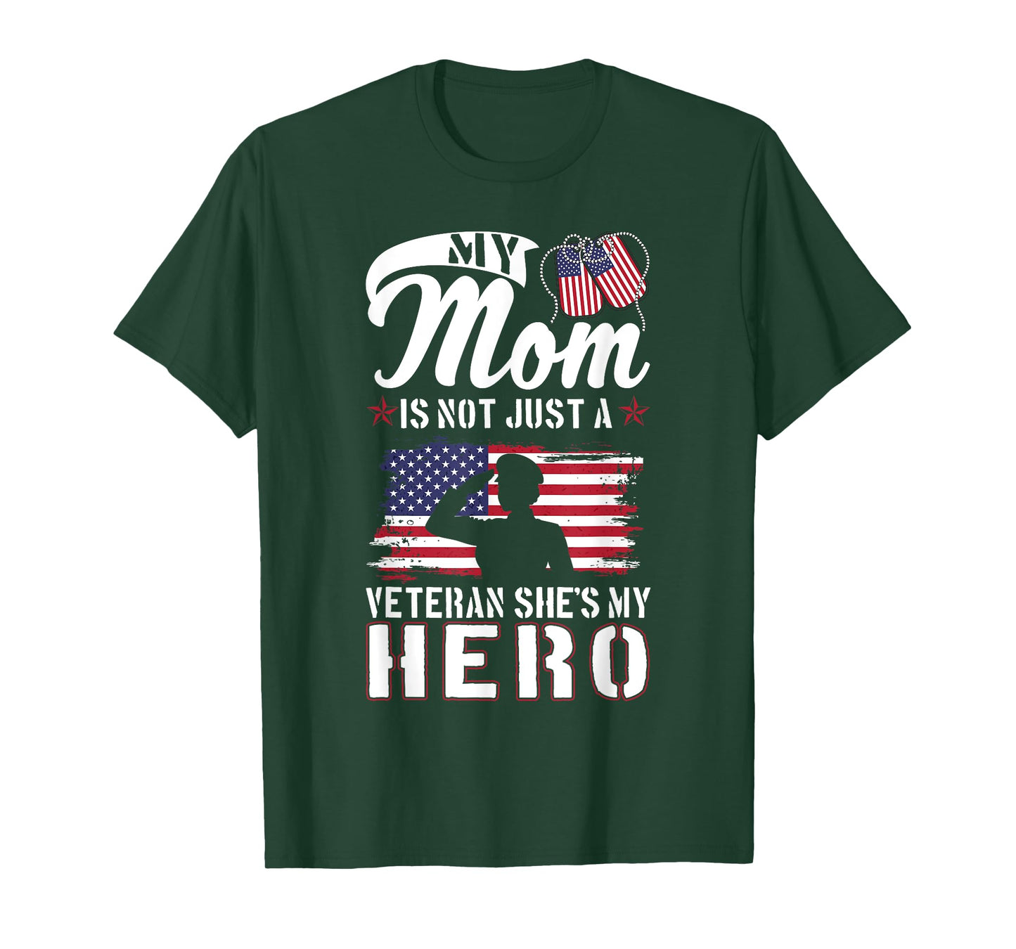 My Mom Is Not Just A Veteran She's My Hero Veterans Day Kids T-Shirt