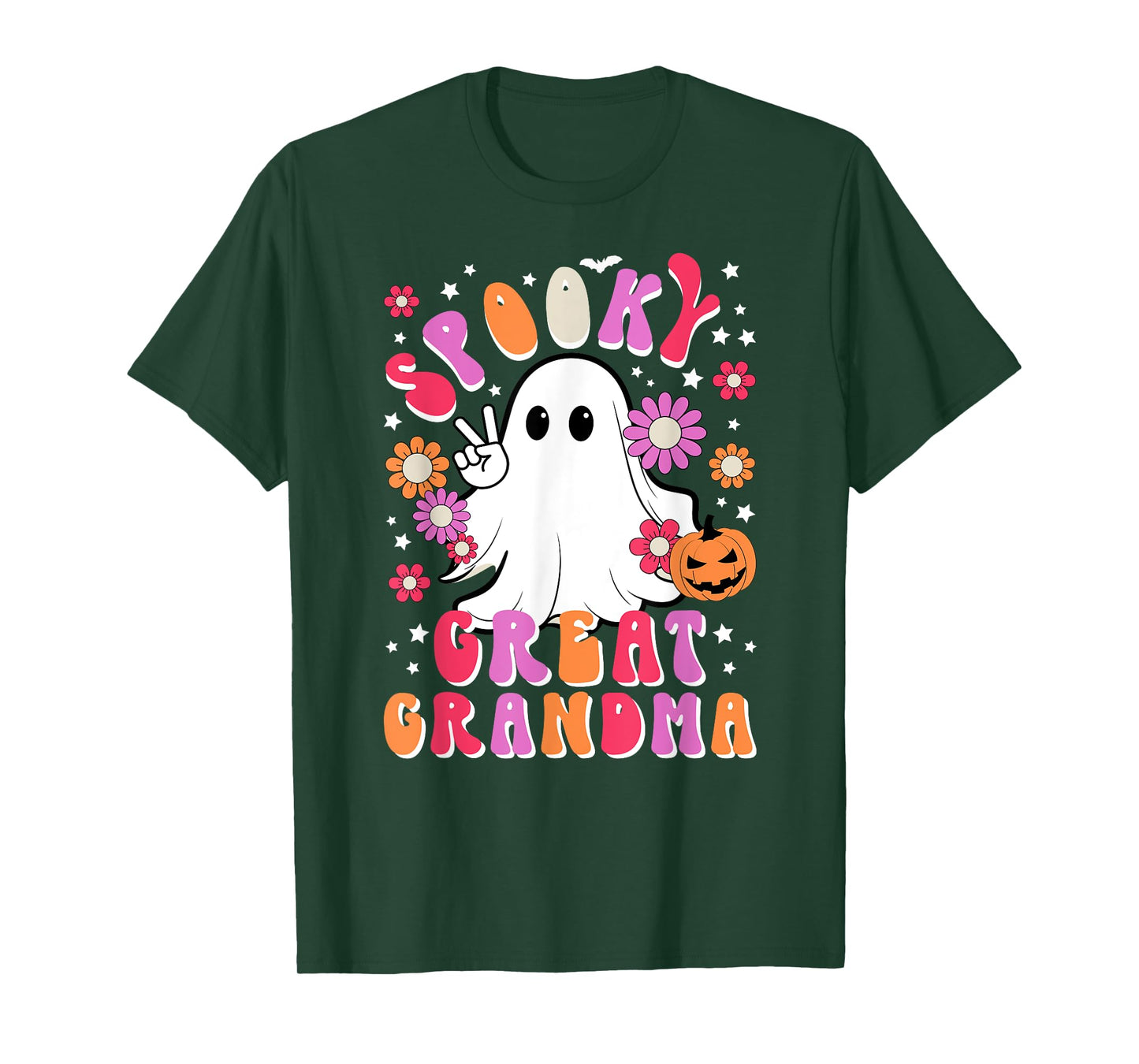 Spooky Great Grandma Halloween Great Grandmother Groovy T-Shirt