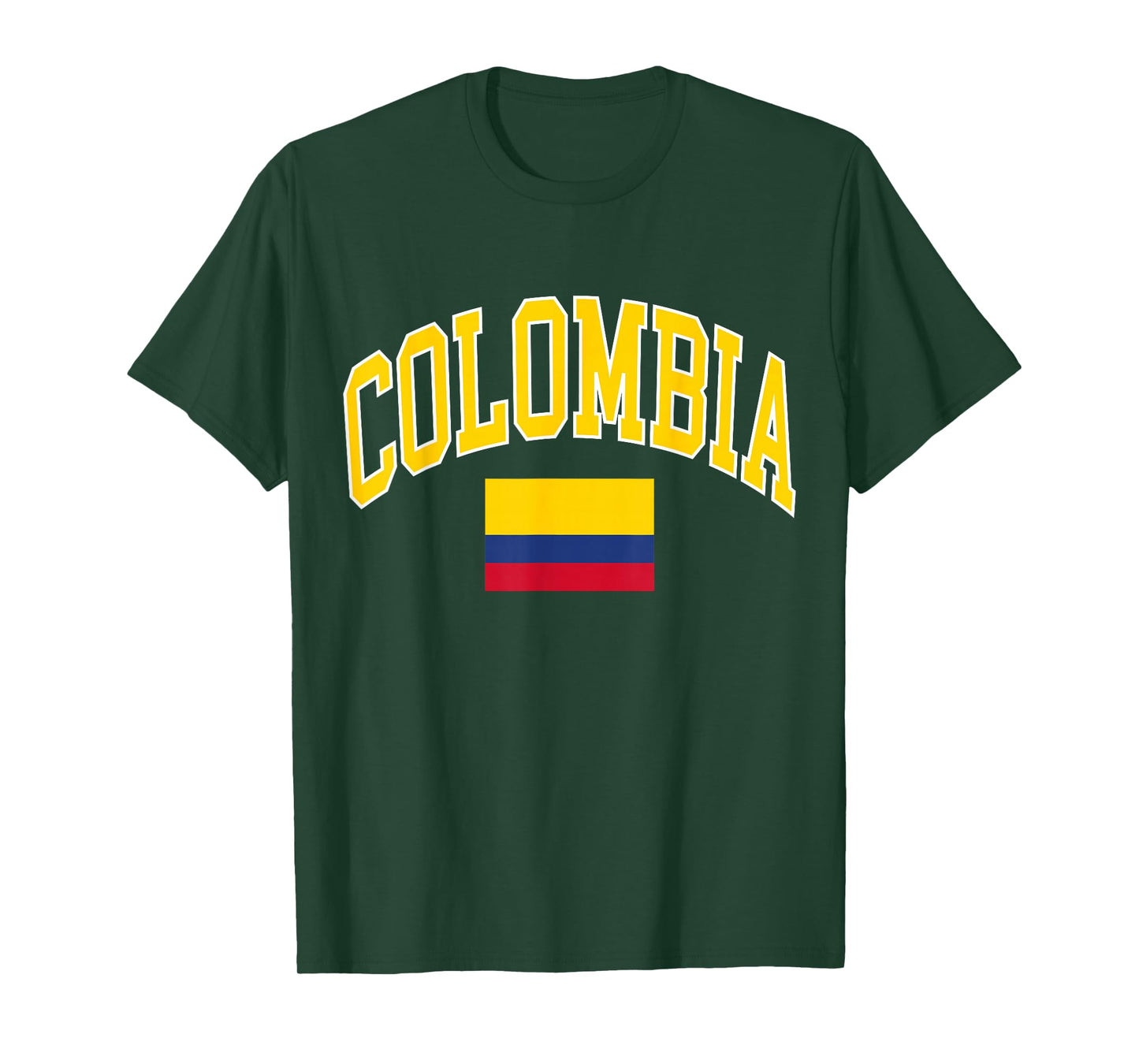 Colombia Designs. Colombia Flag T-Shirt - Unisex-Kids, Black, Small, Short Sleeve