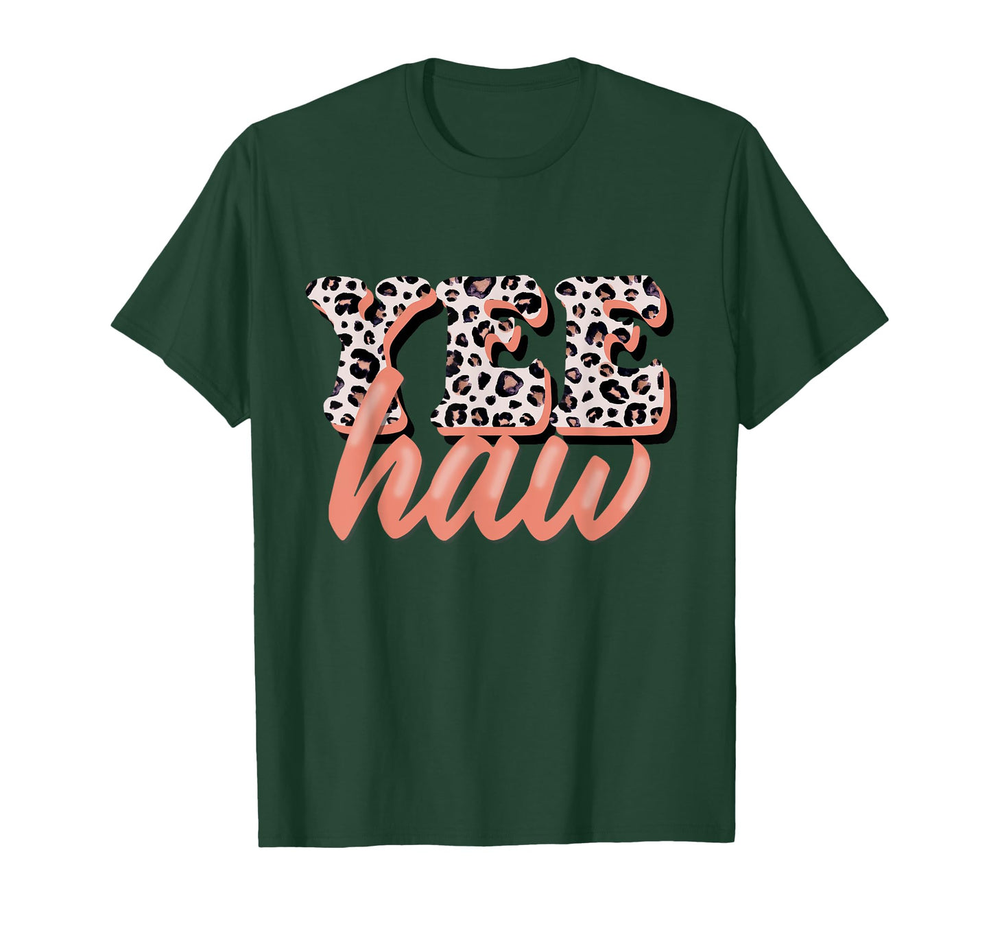 Yee Haw Howdy Rodeo Country Leopard Yeehaw Southern Cowgirl T-Shirt