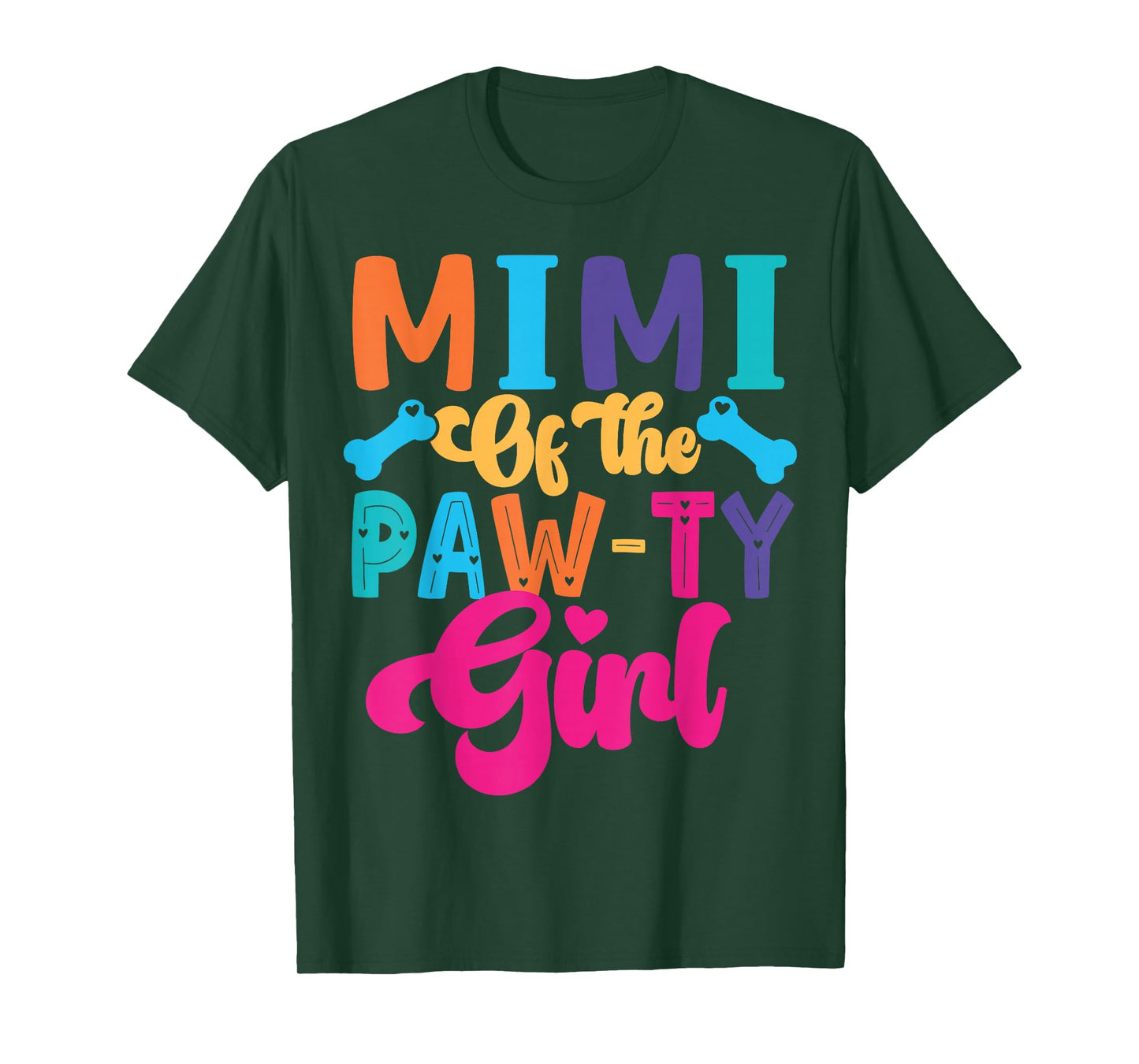 Mimi Of The Birthday Girl Dog Paw Family Matching Party T-Shirt