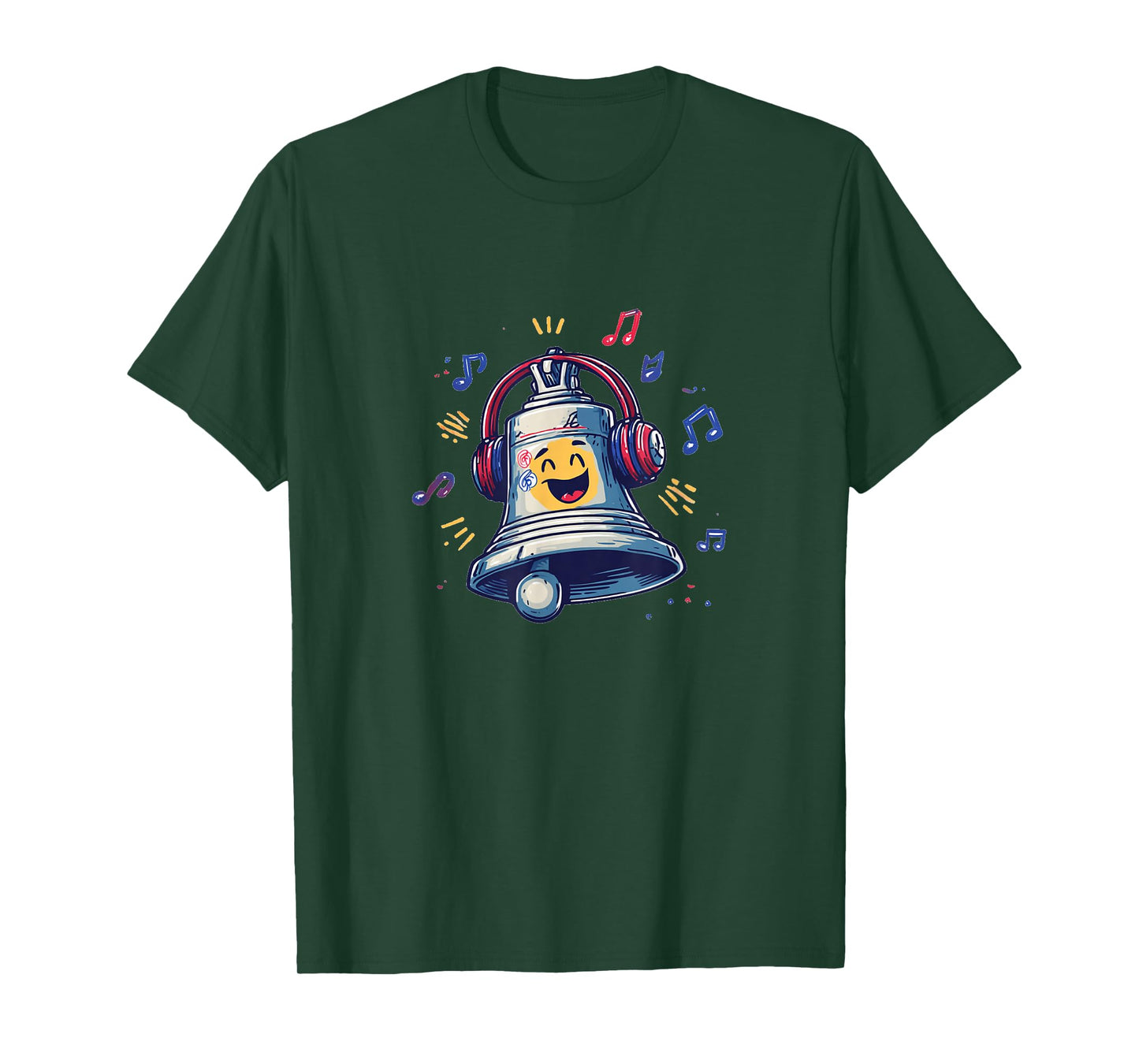 Funny Liberty Bell with Headphones Costume T-Shirt