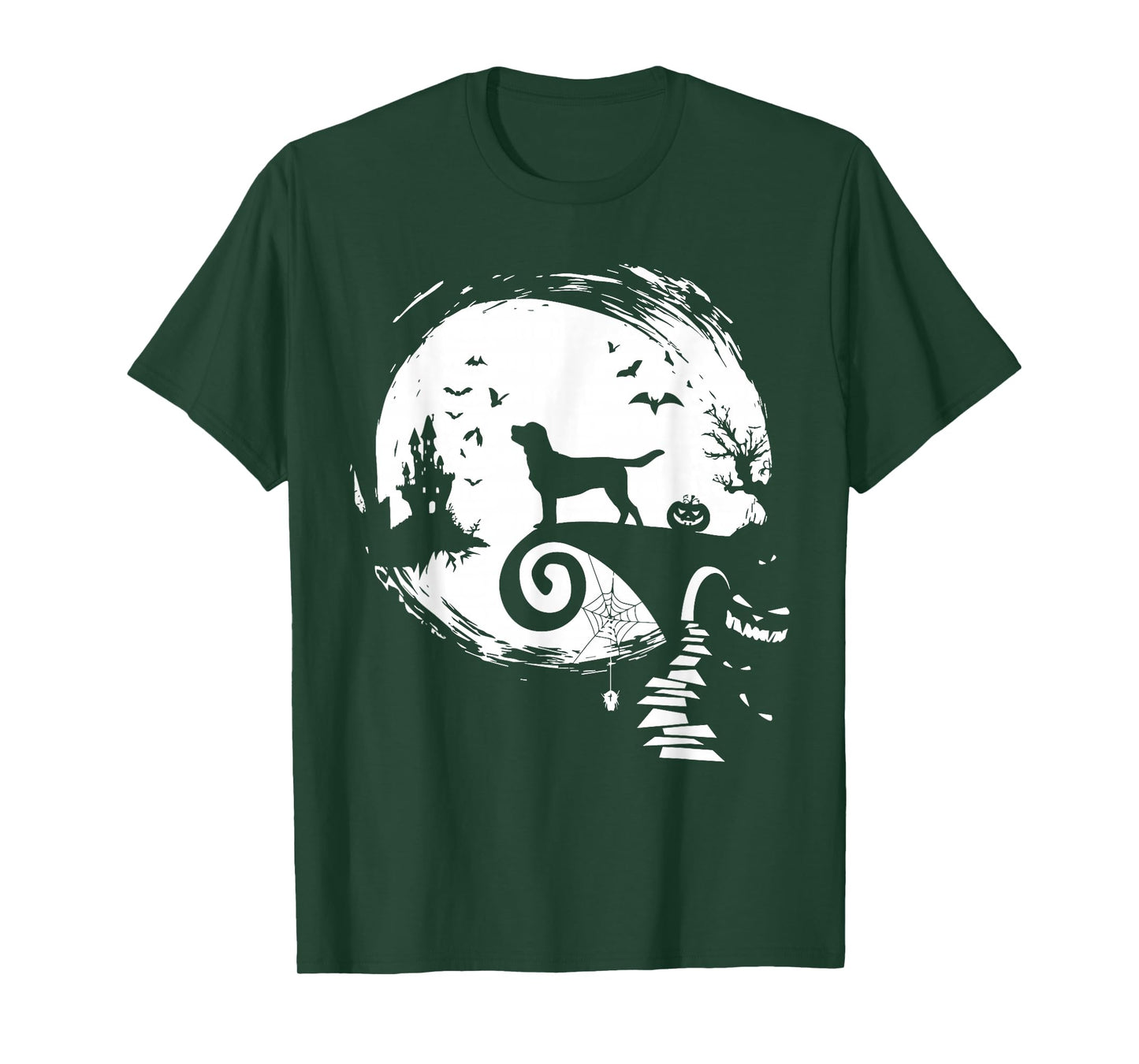 Labrador Retriever And Moon Halloween Costume Dog Lover T-Shirt