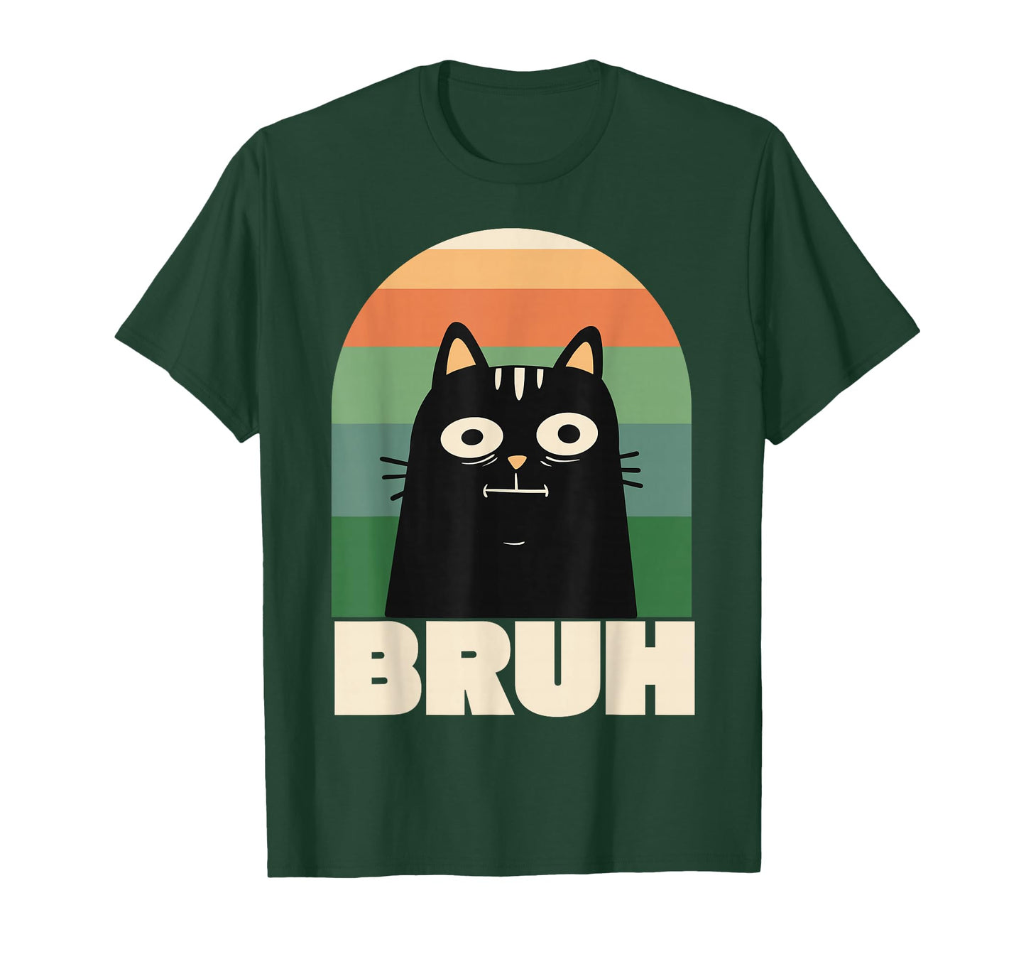 Retro Cat Bruh Meme, Sarcastic Pet Humor T-Shirt