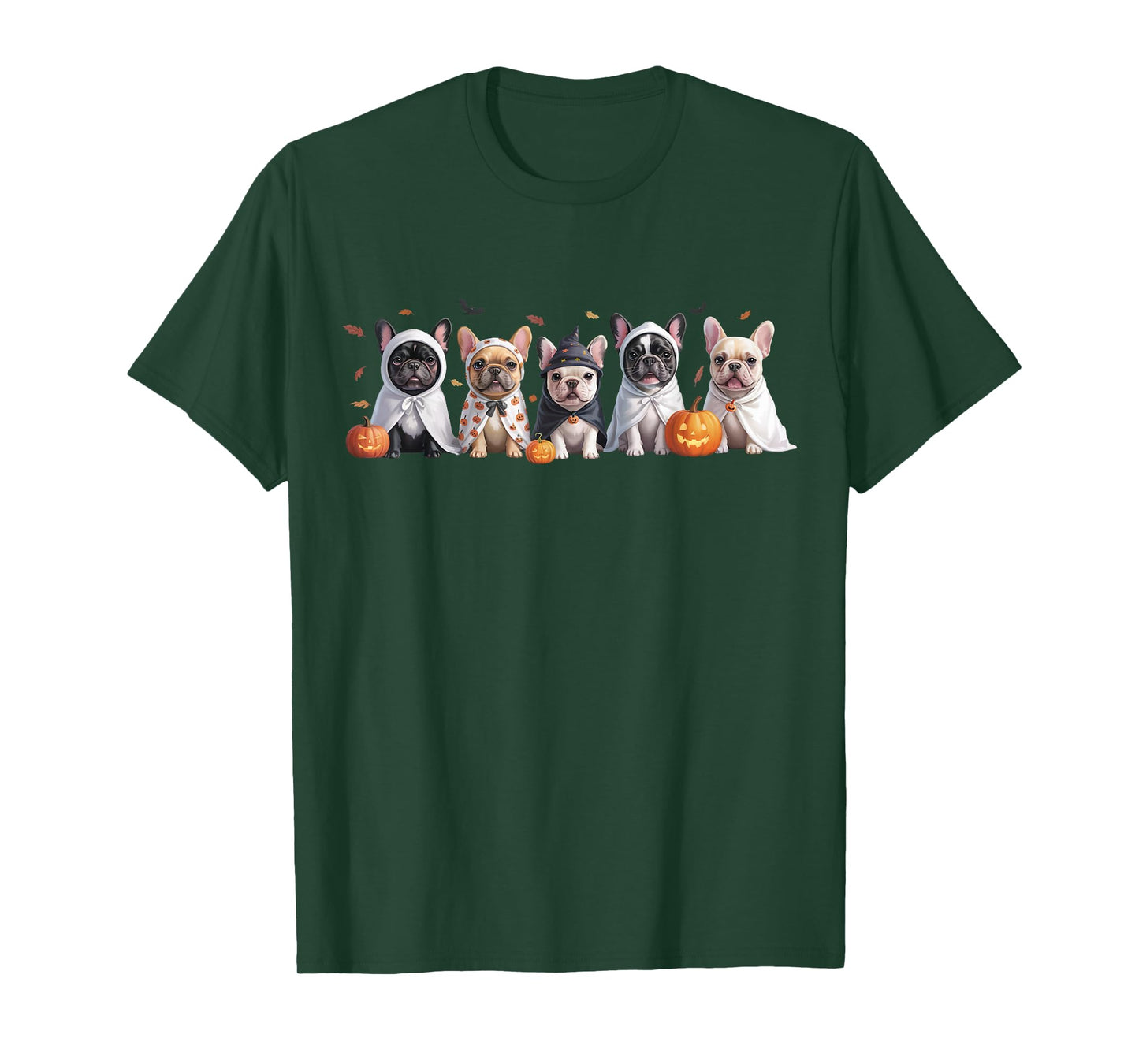 Cute French Bulldog Halloween Costume Frenchie Dog Ghost T-Shirt