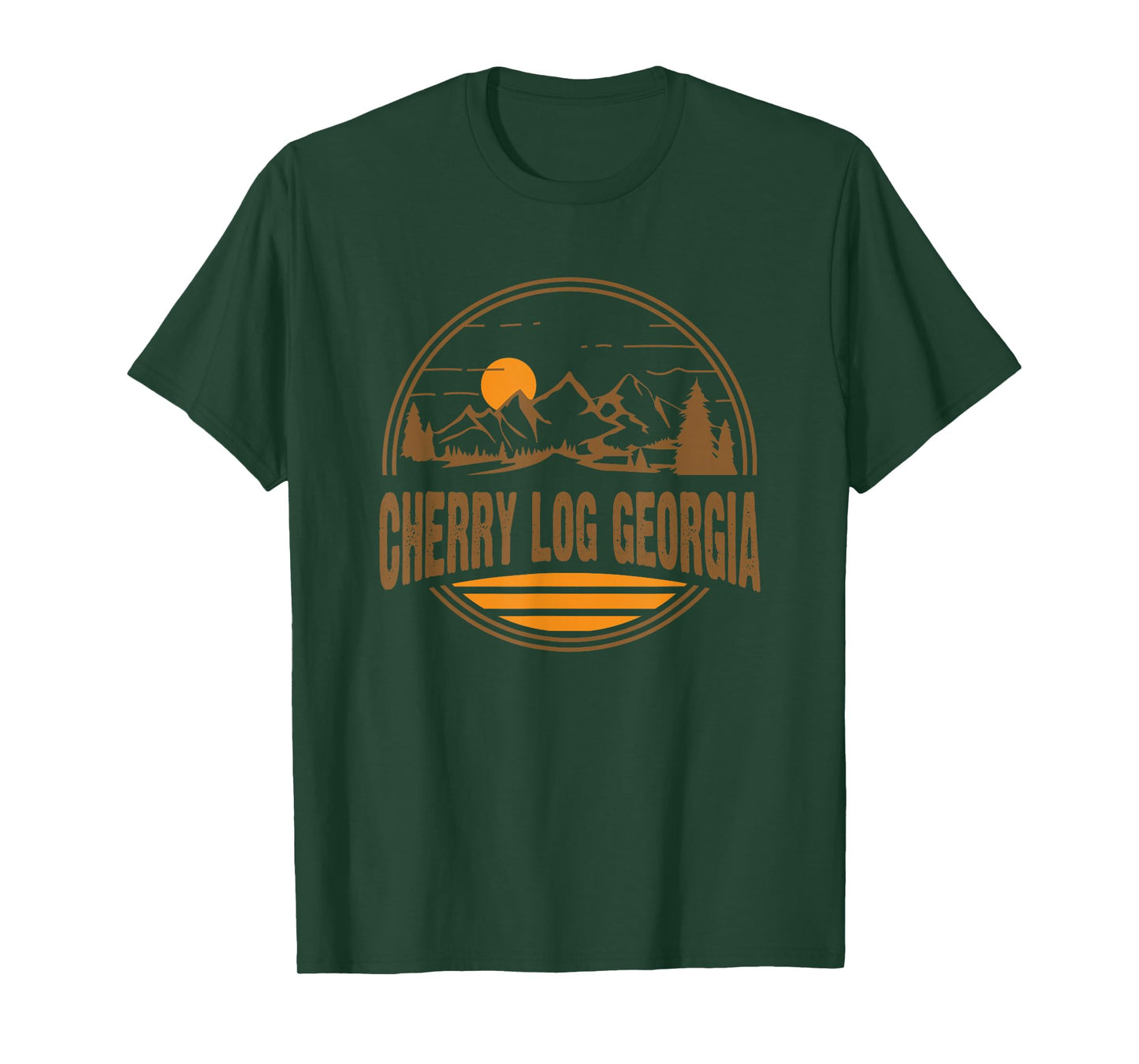 Vintage Cherry Log, Georgia Mountain Hiking Souvenir Print T-Shirt