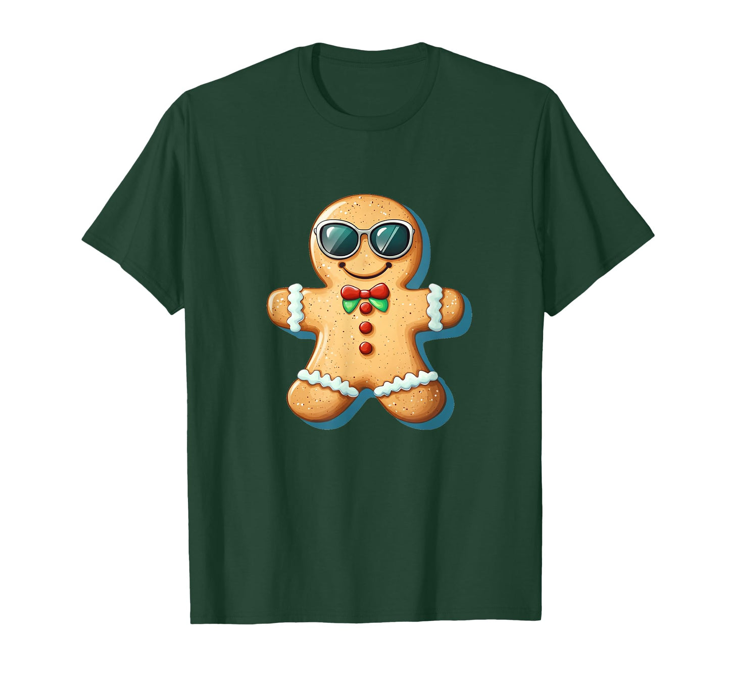 A Smart Gingerbread Man with a Funny Look T-Shirt