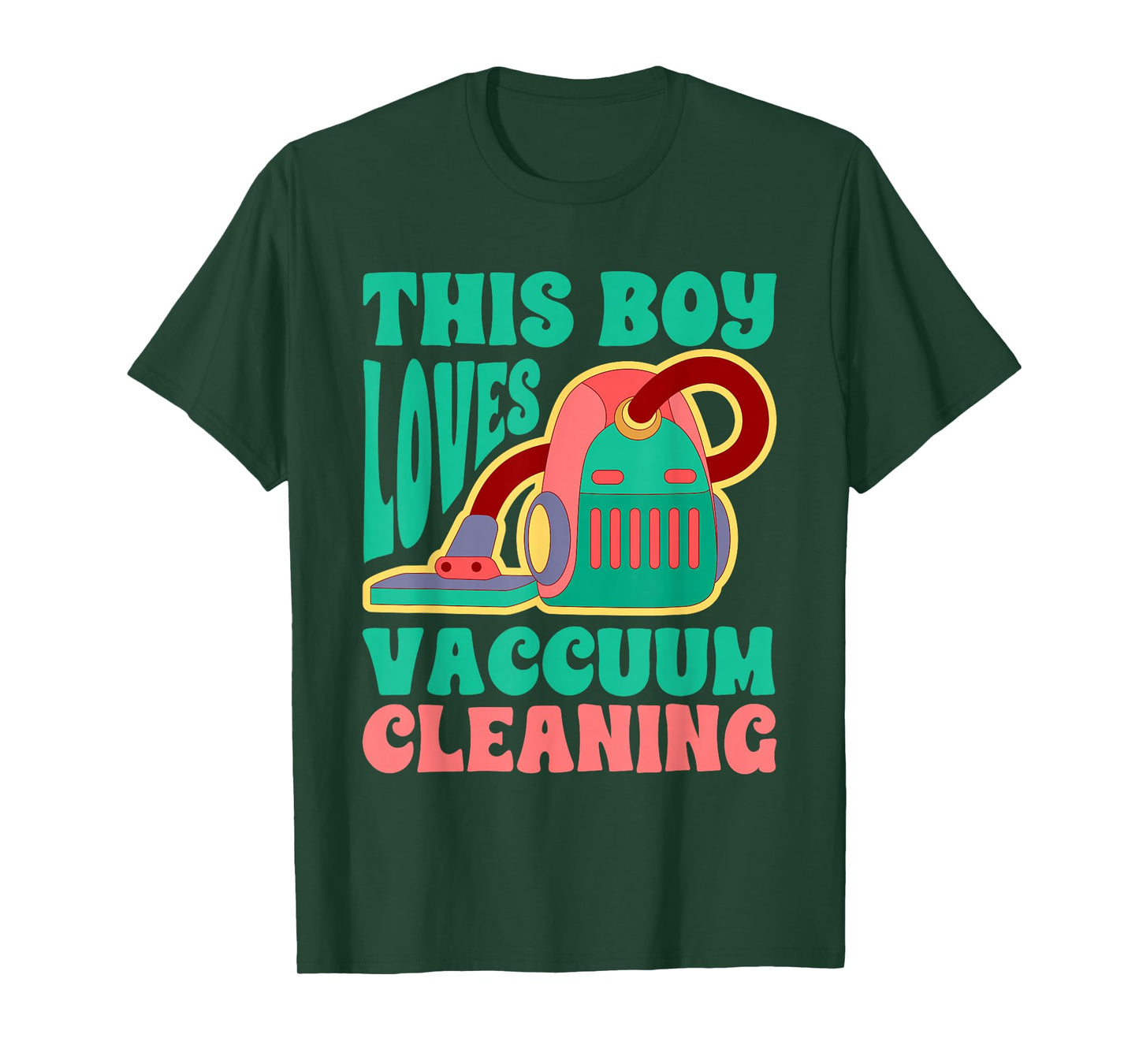 This Boy Loves Vacuum Cleaning Design T-Shirt