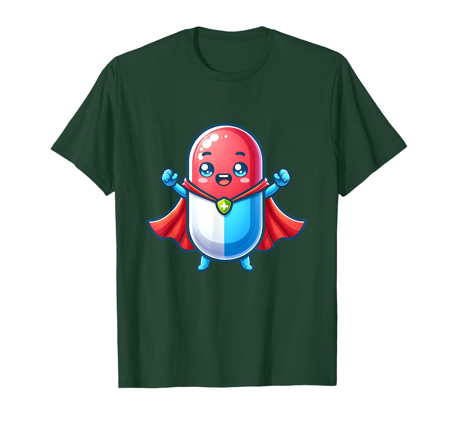 Cute Superhero Tablet Super Pill Hero Pharmacist T-Shirt