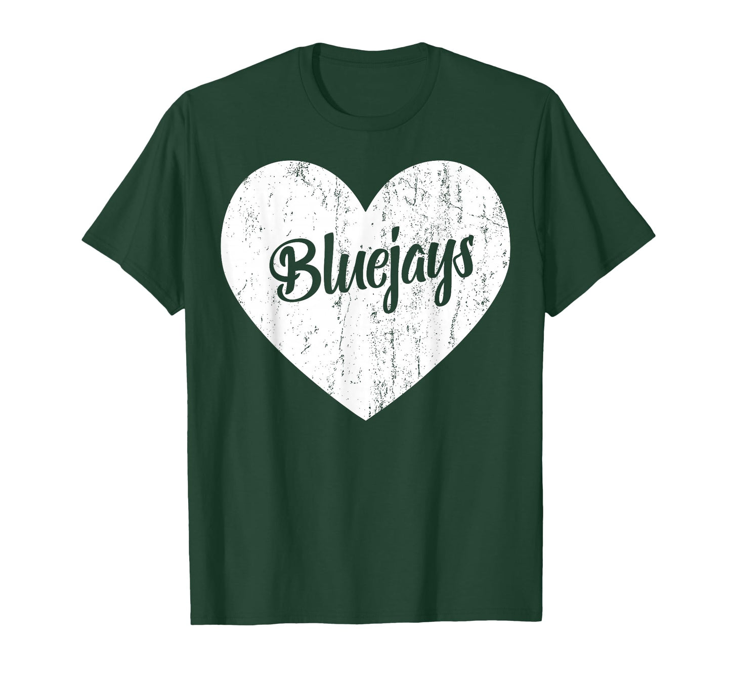 Bluejays School Sports Fan Team Spirit Mascot Heart Gift T-Shirt