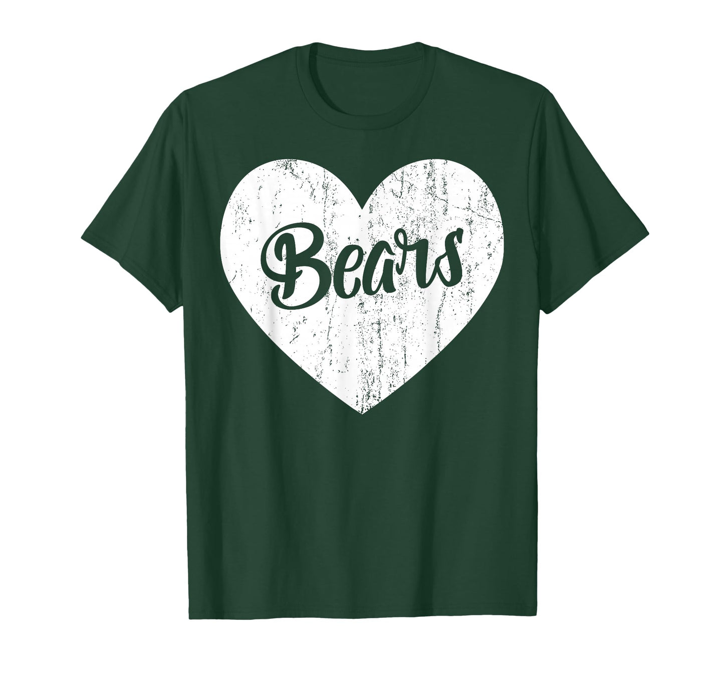 Bears School Sports Fan Team Spirit Mascot Cute Heart Gift T-Shirt