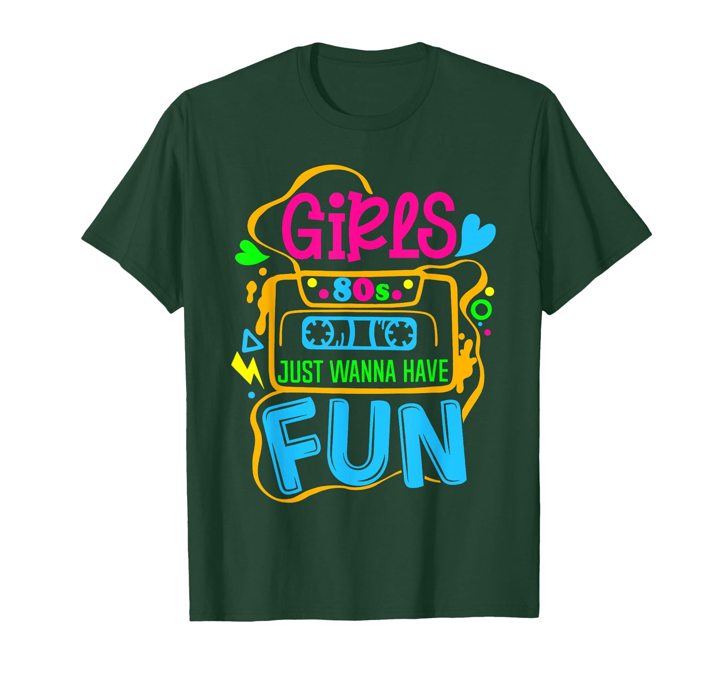 Awesome 80's Girls Just Wanna Have Fun 80s Party Funny 1980s T-Shirt