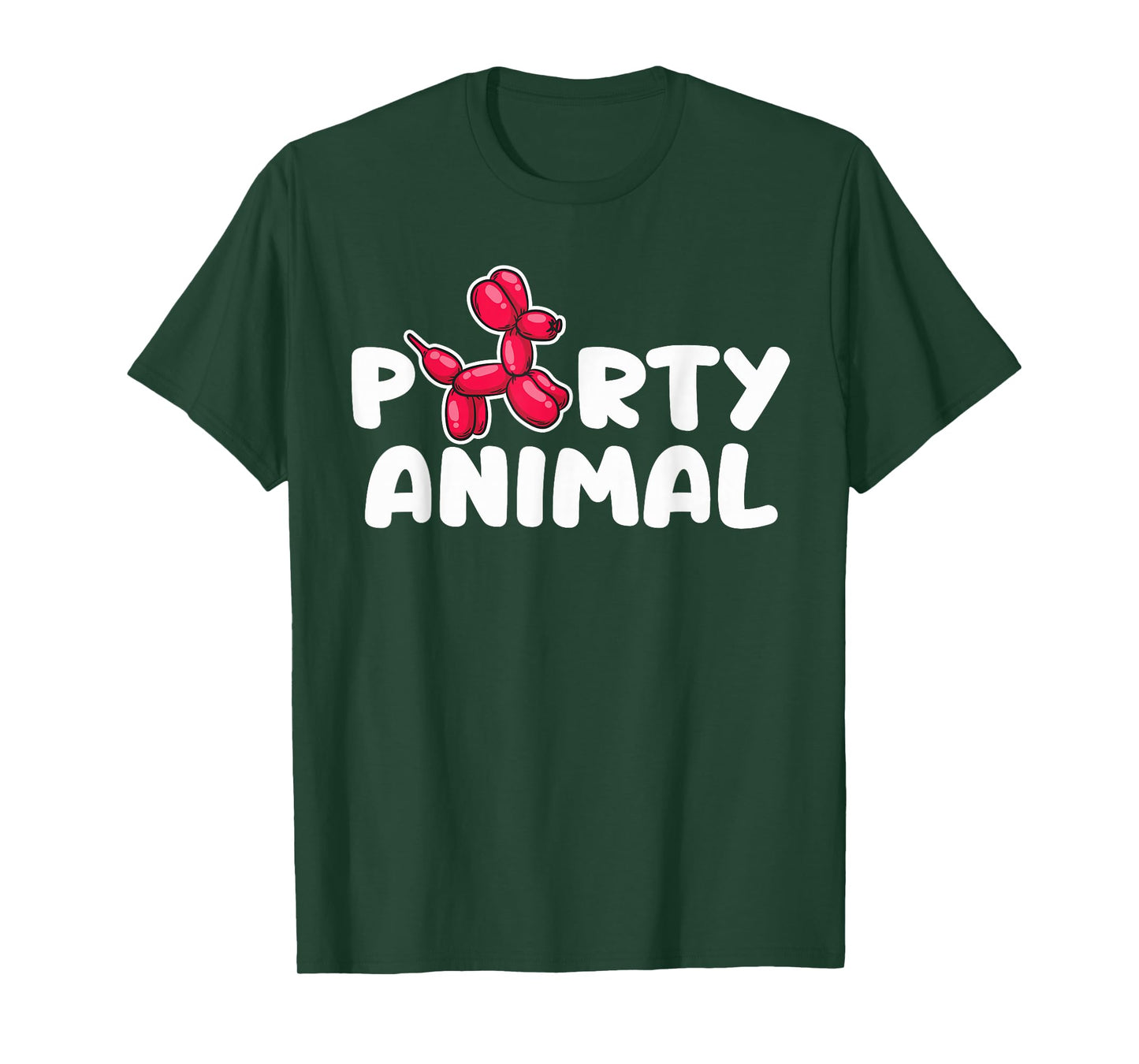 Party Animal - Red Balloon Dog Puppy Surprise T-Shirt