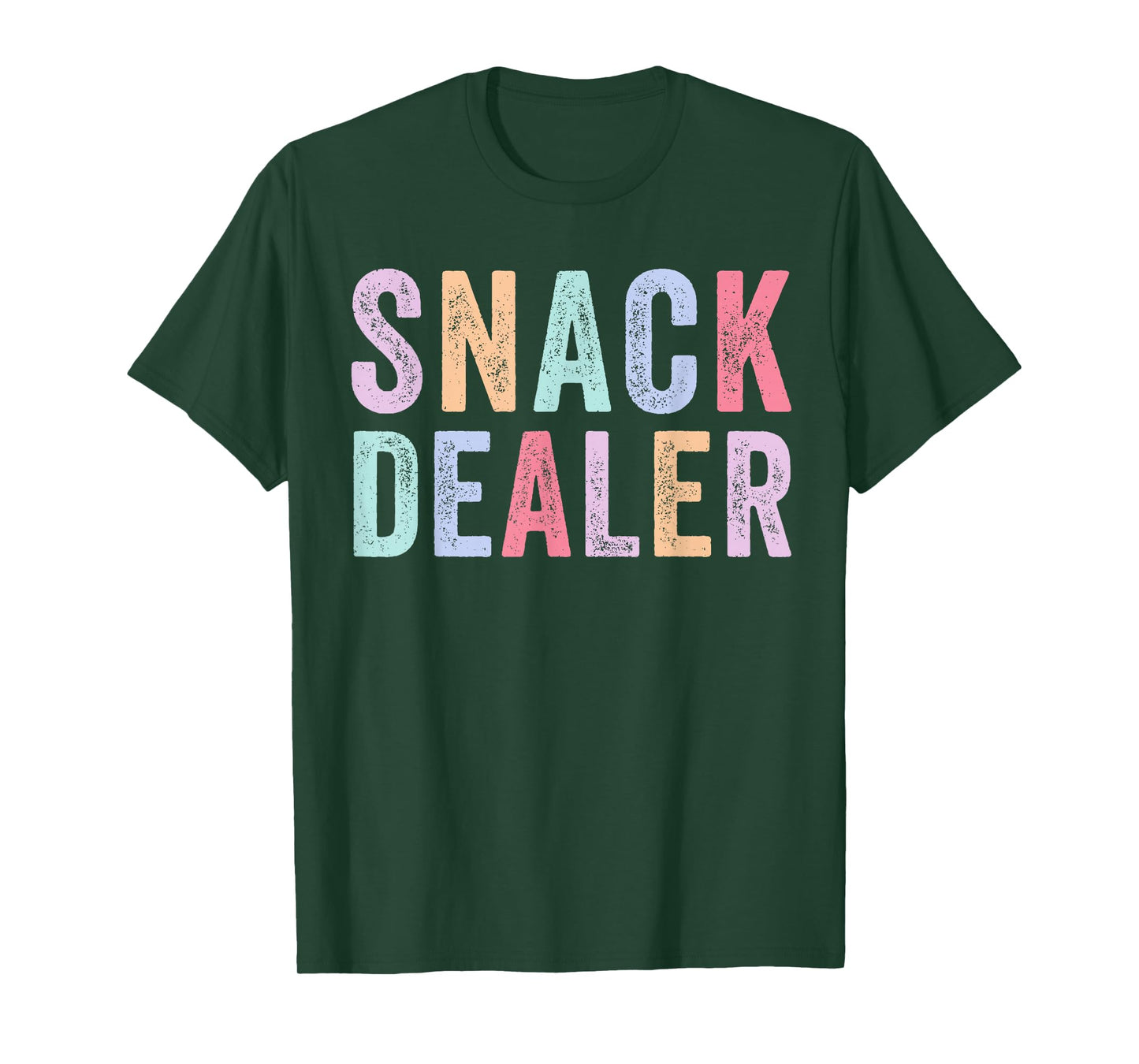 Snack Dealer Summer Camp Staff Daycare Worker Funny Colorful T-Shirt