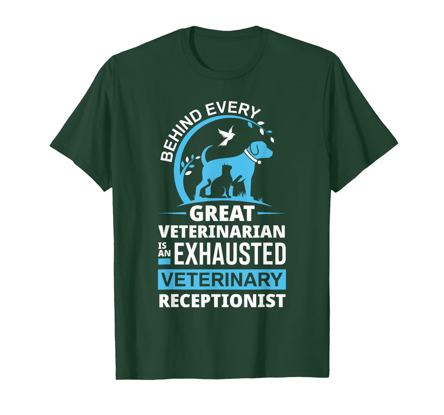 Funny Veterinarian Vet Receptionist Veterinary Receptionist T-Shirt Small