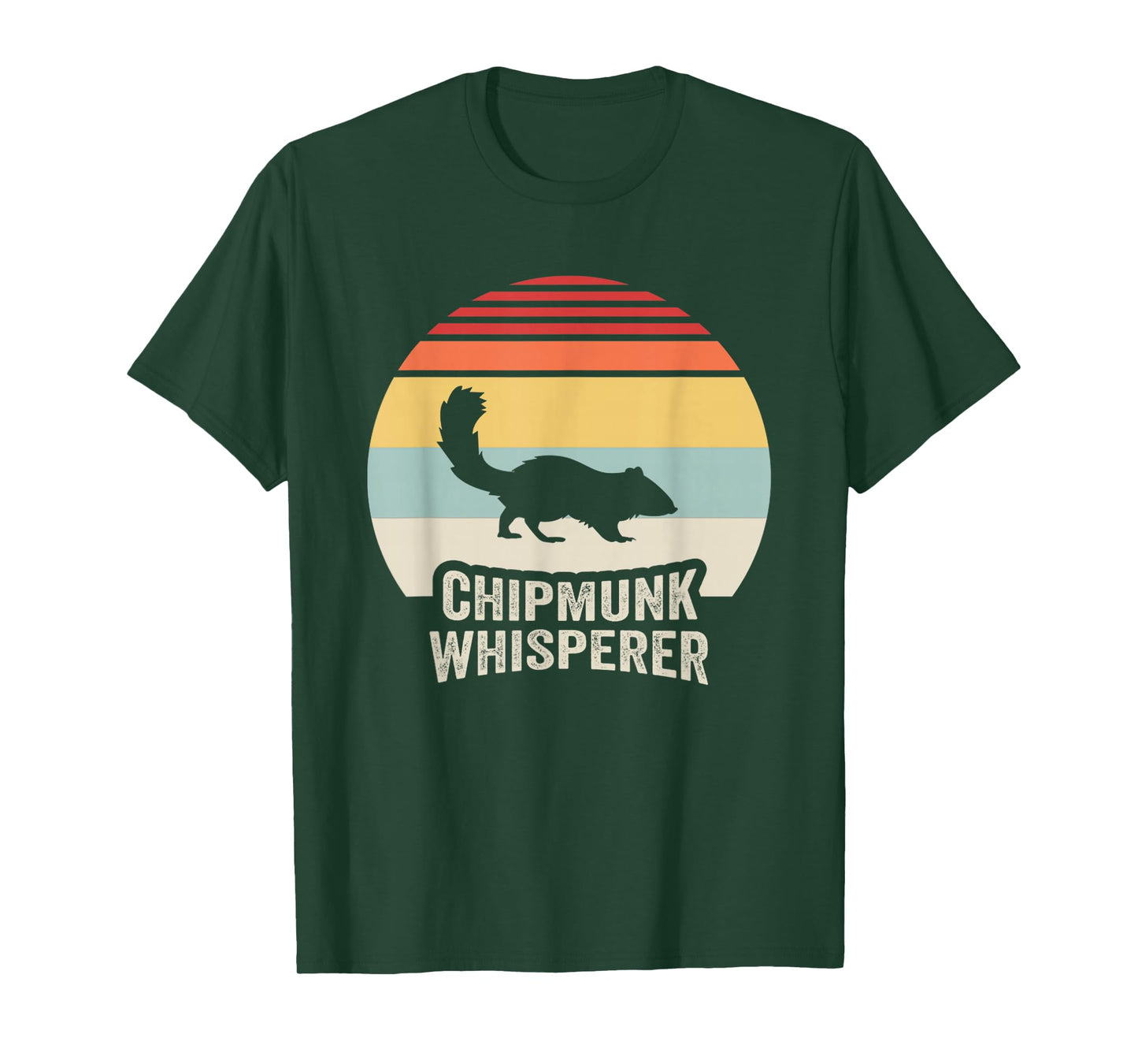 Chipmunk Whisperer Retro Sunset Animal T-Shirt