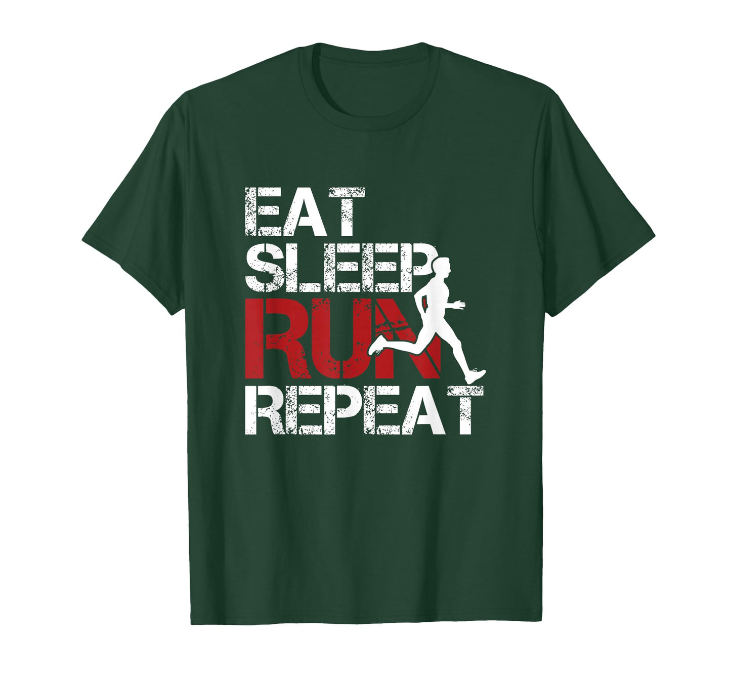 Eat Sleep Run Repeat Track & Field Running T-Shirt T-Shirt