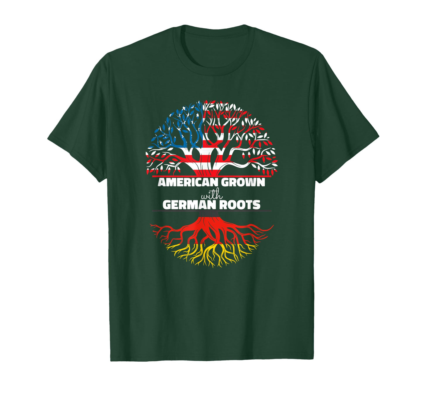 American Grown With German Roots Half Usa Germany Flag Dutch T-Shirt