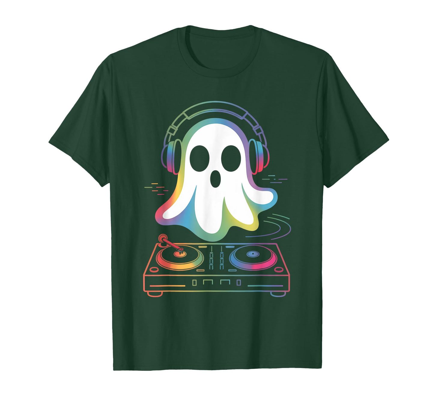 House Music ghost dj Optical Illusion EDM halloween Rave DJ T-Shirt