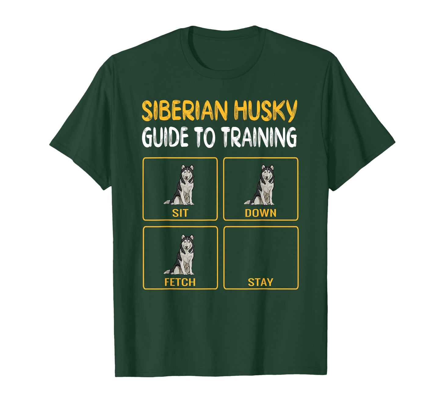 Funny Siberian Husky Guide to Training Dog Obedience T-Shirt