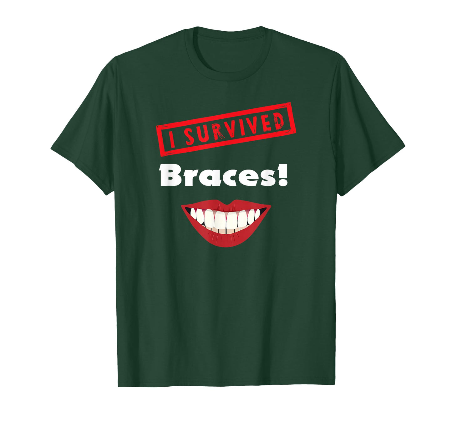 Braces Off Present Kids Teens I Survived Braces Graphic T-Shirt