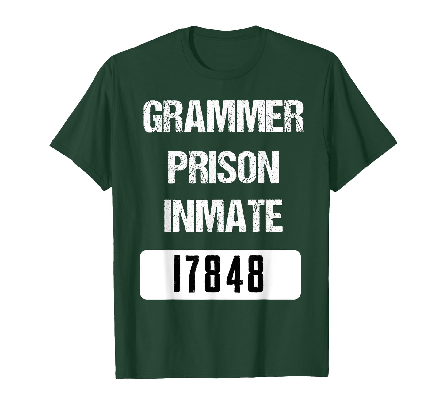 Funny English Grammar Police Inmate T-Shirt