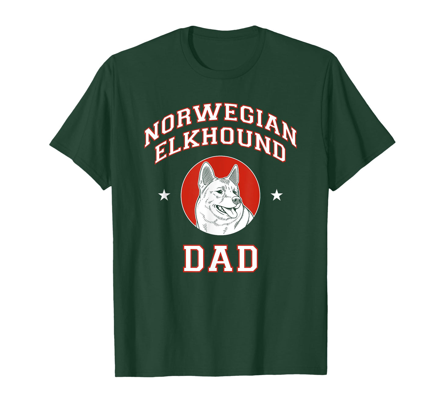 Norwegian Elkhound Dad Dog Father T-Shirt