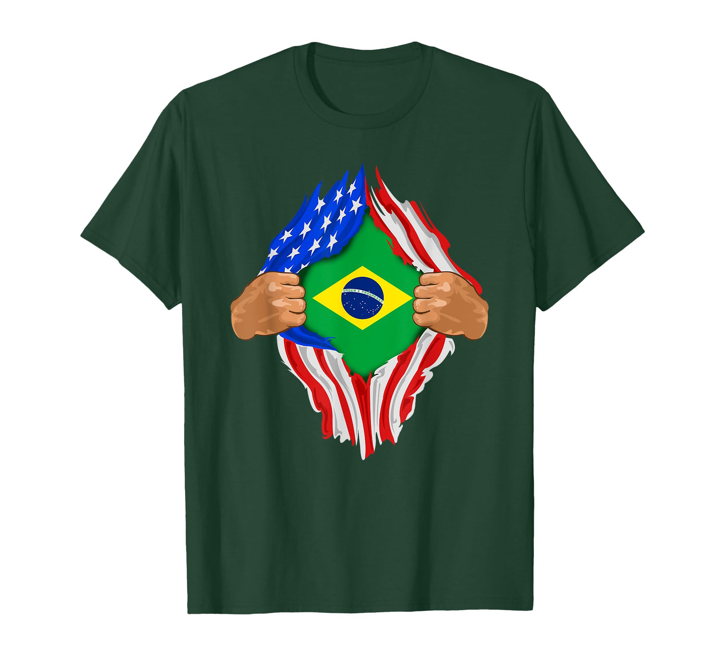 Brazilian Blood Inside Me T-Shirt | Brazil Flag Gift T-Shirt