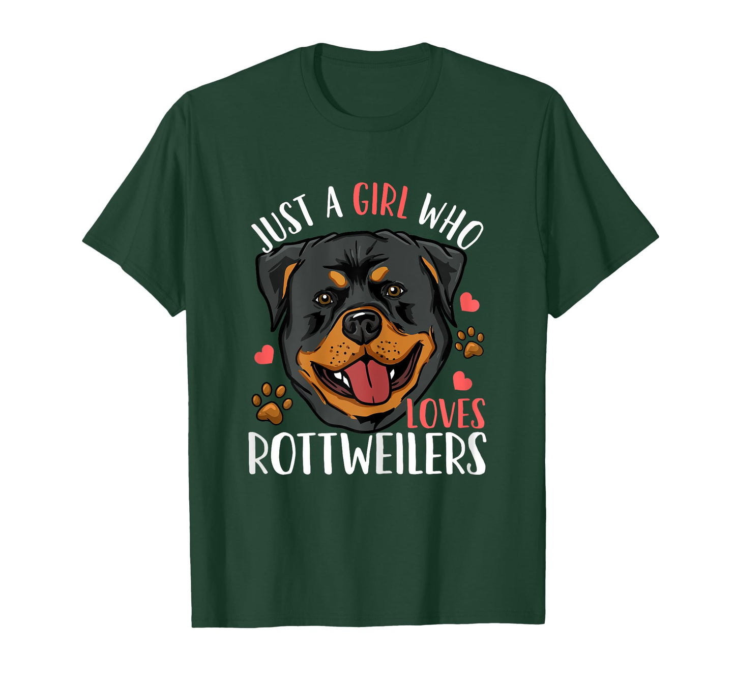 Rottweiler Just A Girl Who Loves Rottweilers Gift T-Shirt