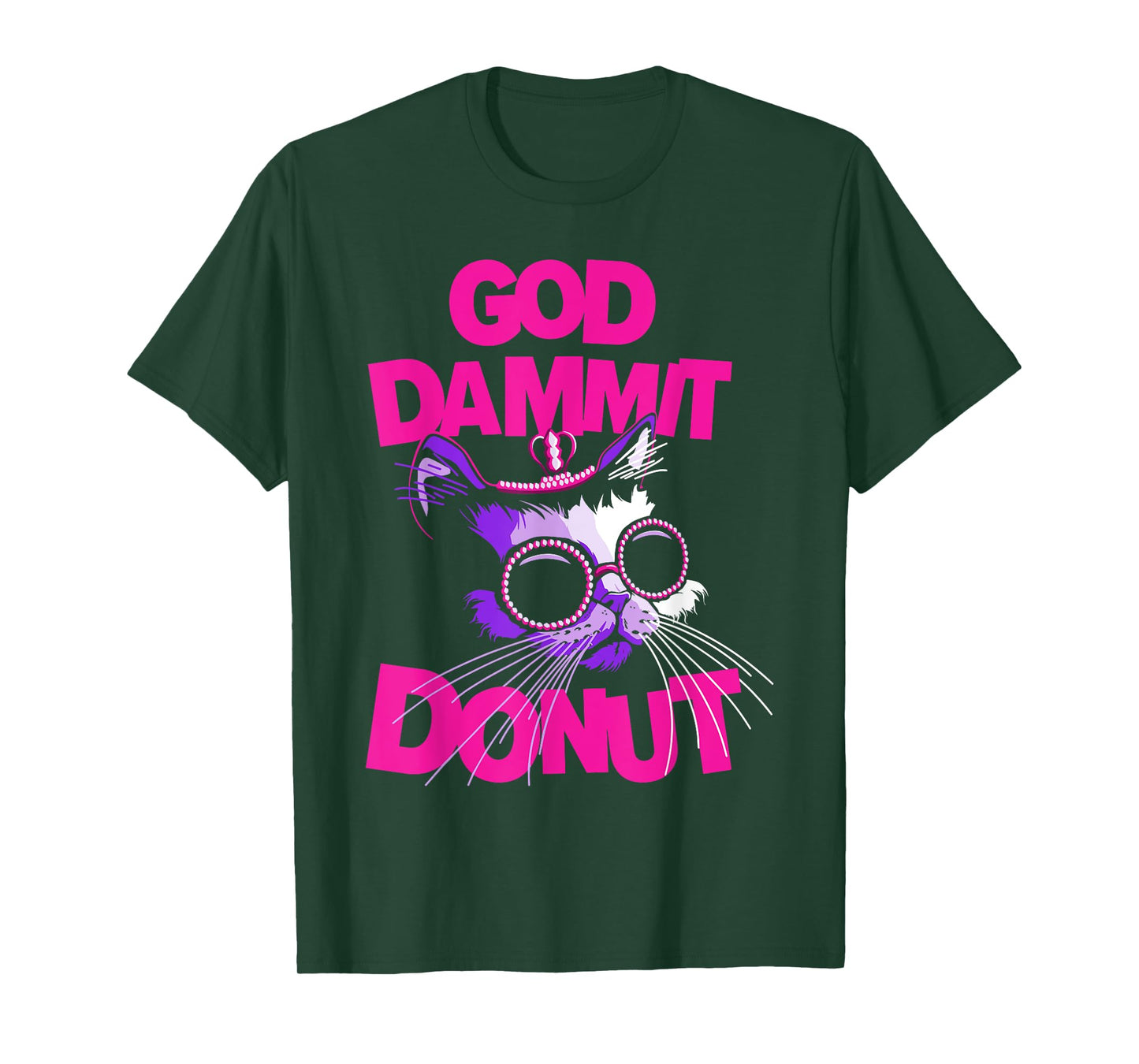 God Dammit Donut Cat T-Shirt for Men Women