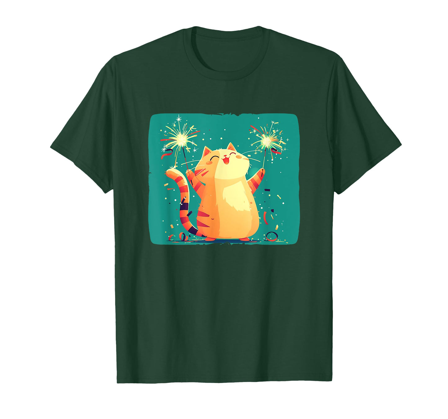 Happy New Year Cat Costume for a Fun Start T-Shirt