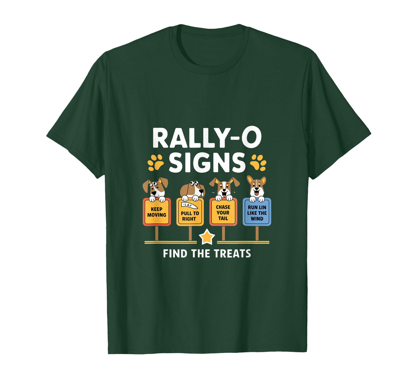 Funny Dog-Rally Obedience Signs Pet Humor Fun T-Shirt