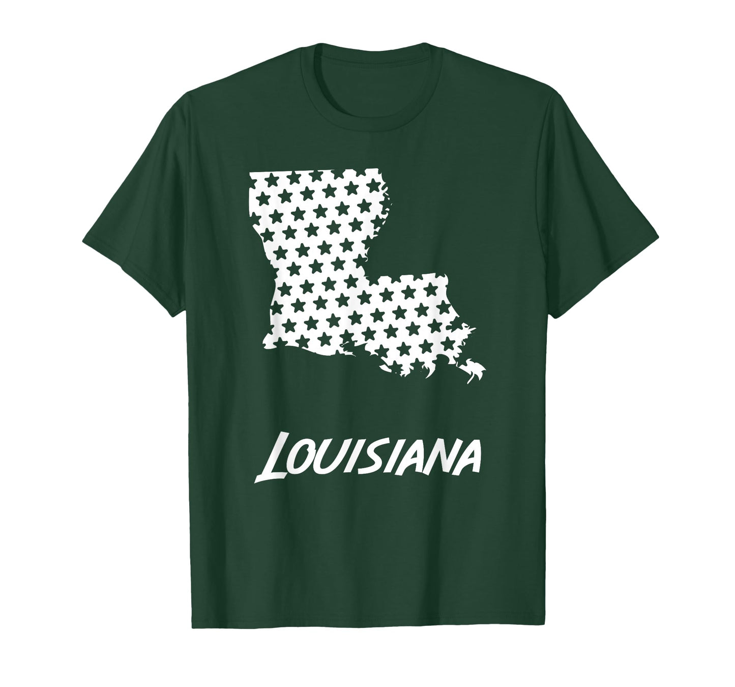 Louisiana USA State Outline Stars Vintage Retro Design T-Shirt