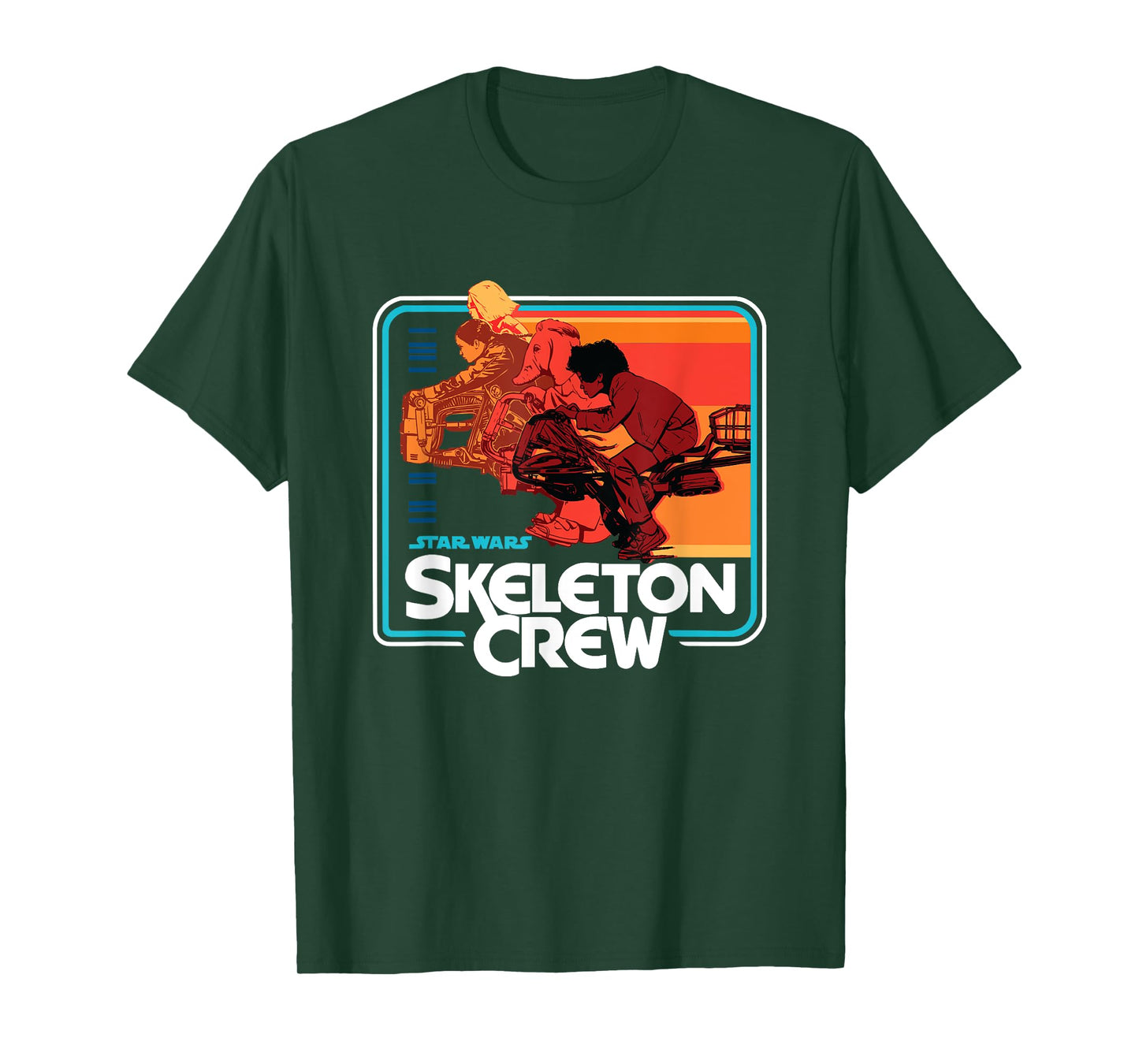Star Wars Skeleton Crew Vintage Sunset Speeders T-Shirt