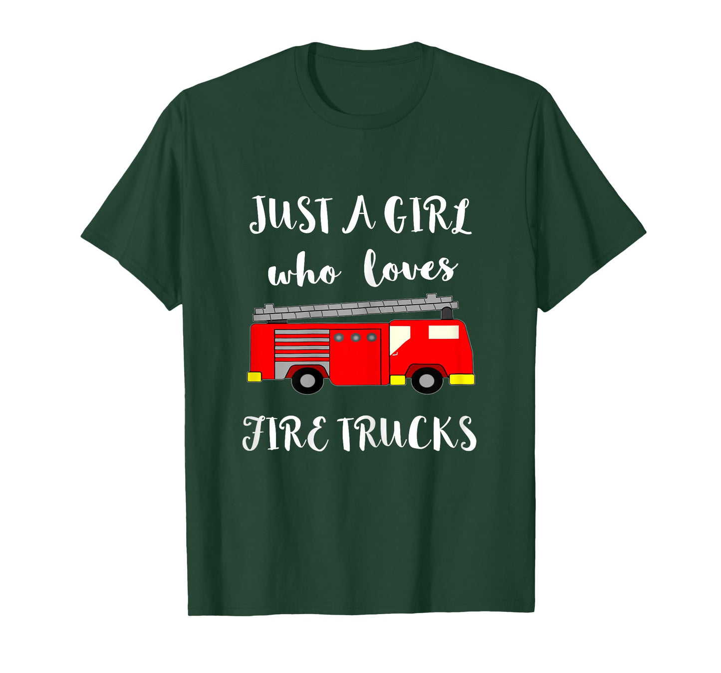 Just A Girl Who Loves Fire Brigade Cars Fireman T-Shirt
