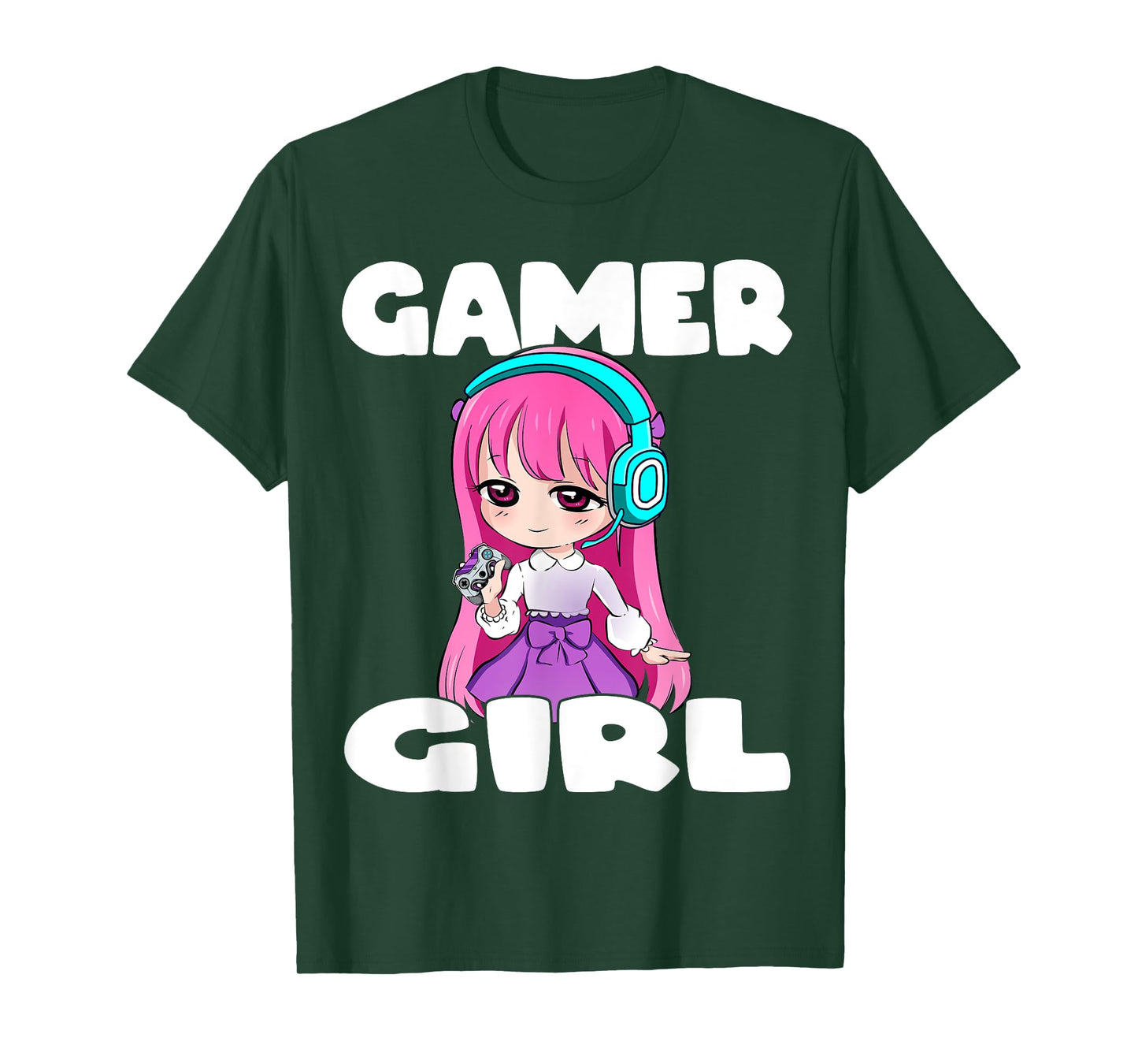 Gamer Girl Anime and Gaming Chibi Graphic Video Games T-Shirt