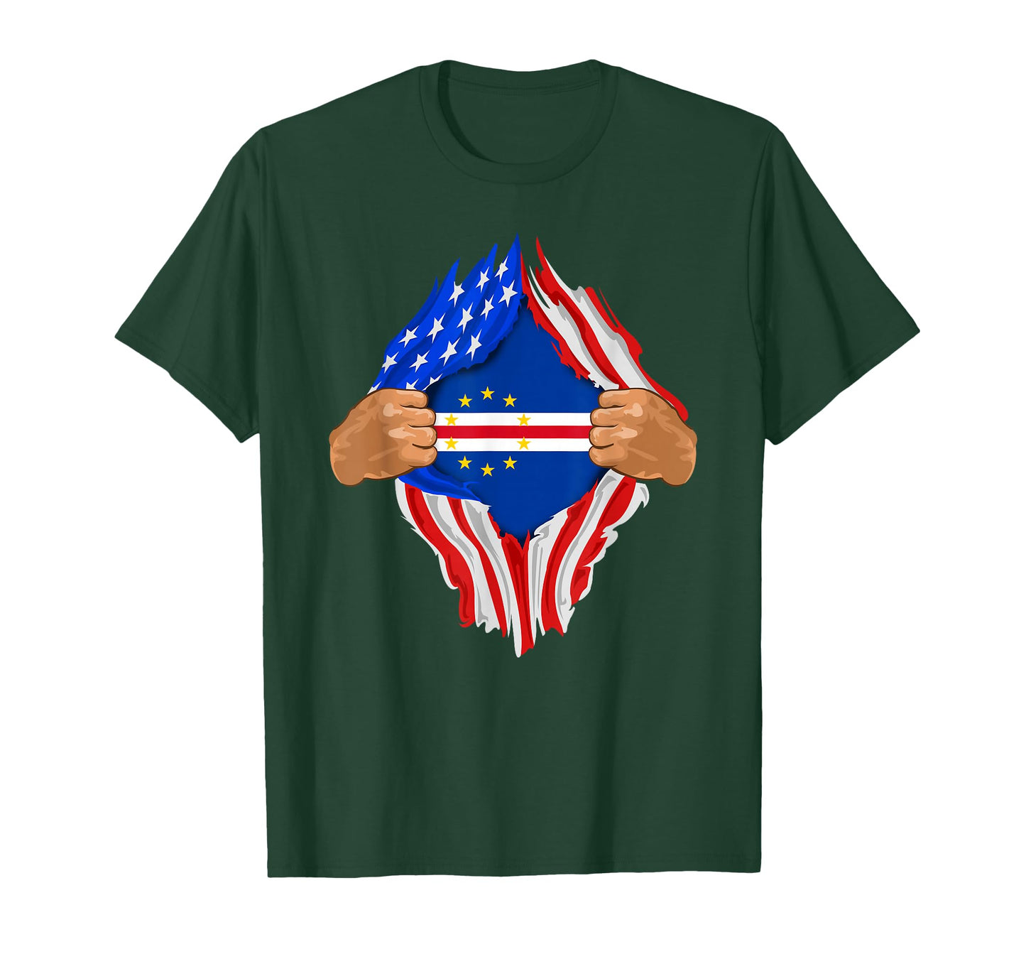 Cape Verde Blood Inside Me T-Shirt | Cape Verde Flag Gift T-Shirt