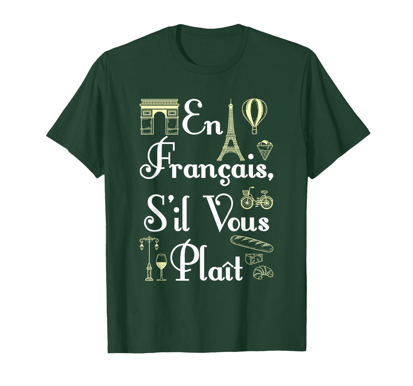 French Teacher En Francais S'il Vous Plait End of Year T-Shirt