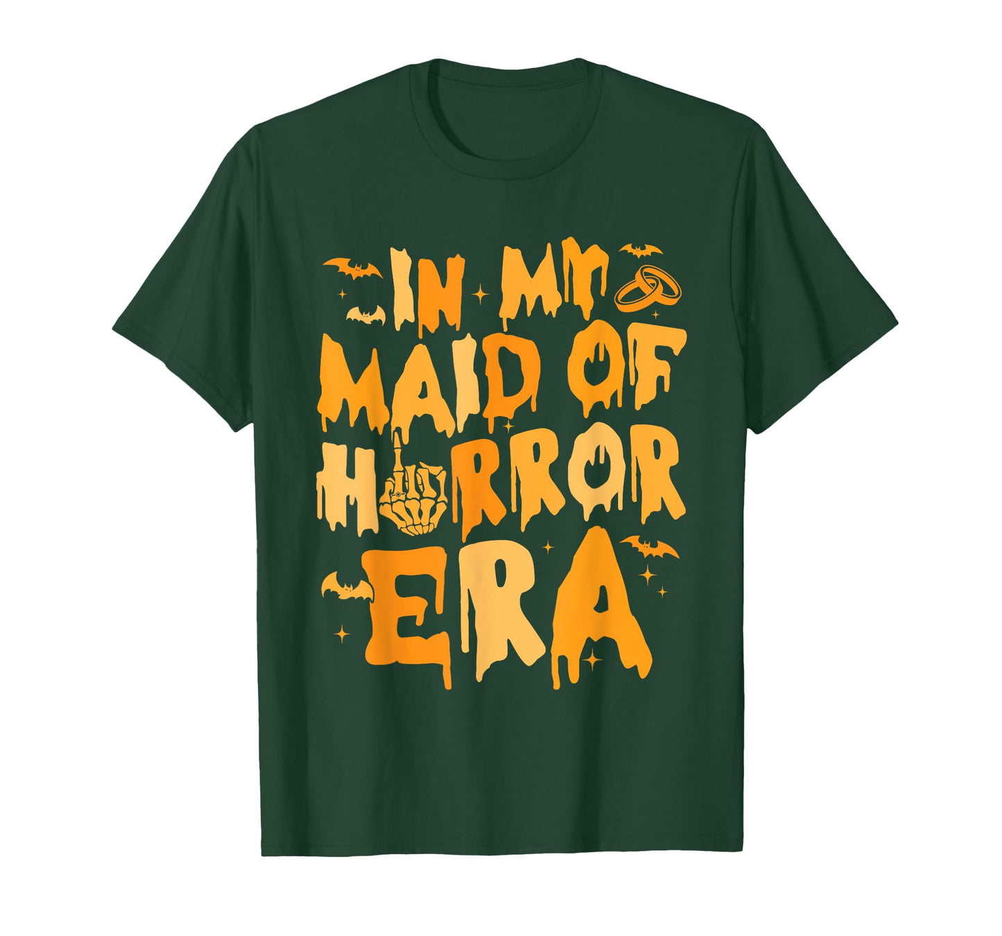 Funny In My Maid Of Horror Era Halloween Wedding Spooky T-Shirt