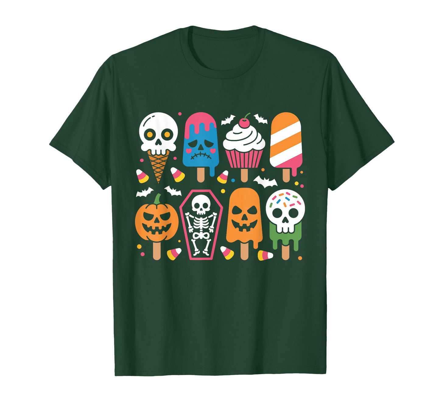 Halloween Summer Popsicle Halloween Ice Cream Summerween T-Shirt