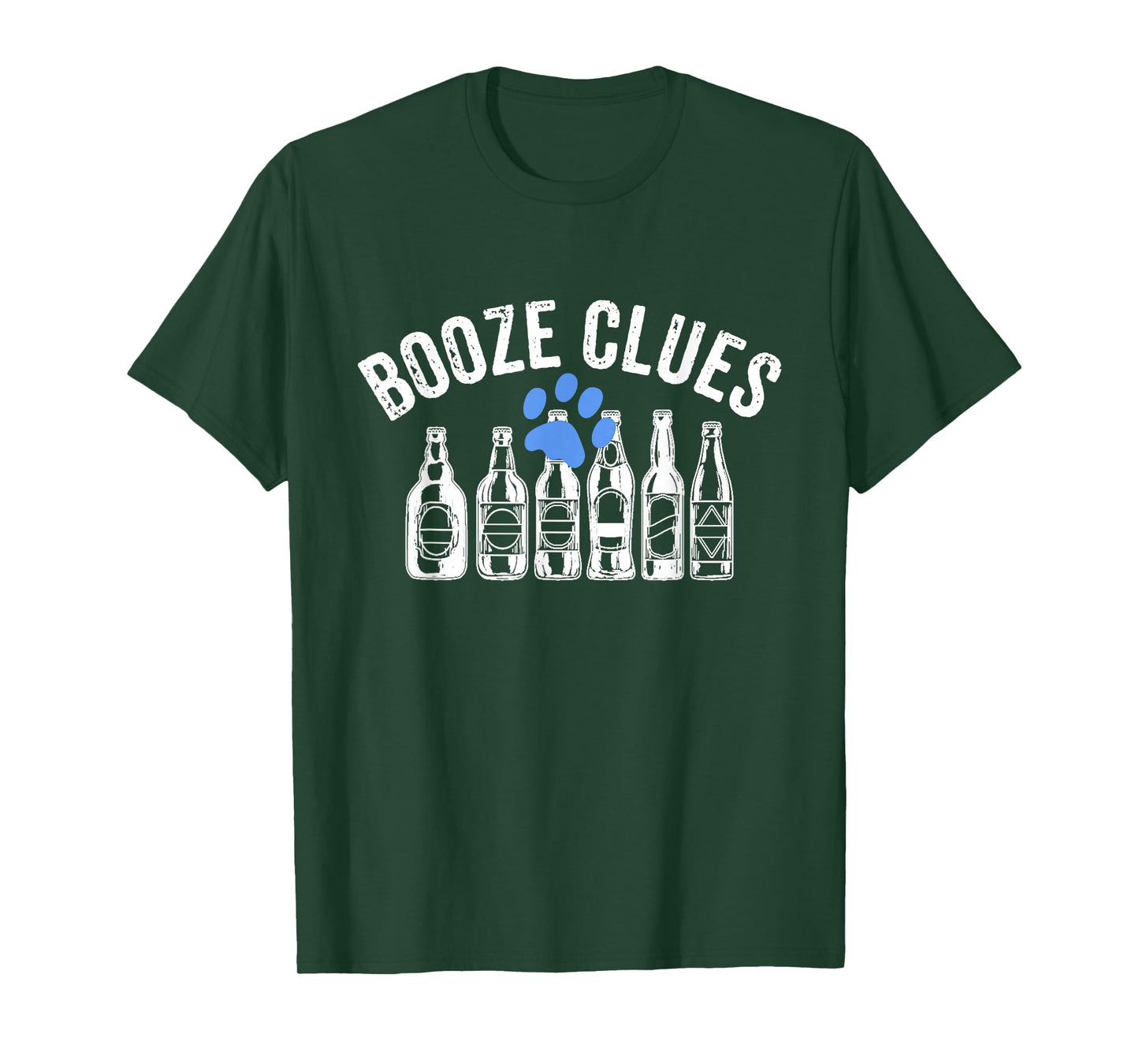 Booze Clues Funny Drinking Vintage Adult Humor T-Shirt