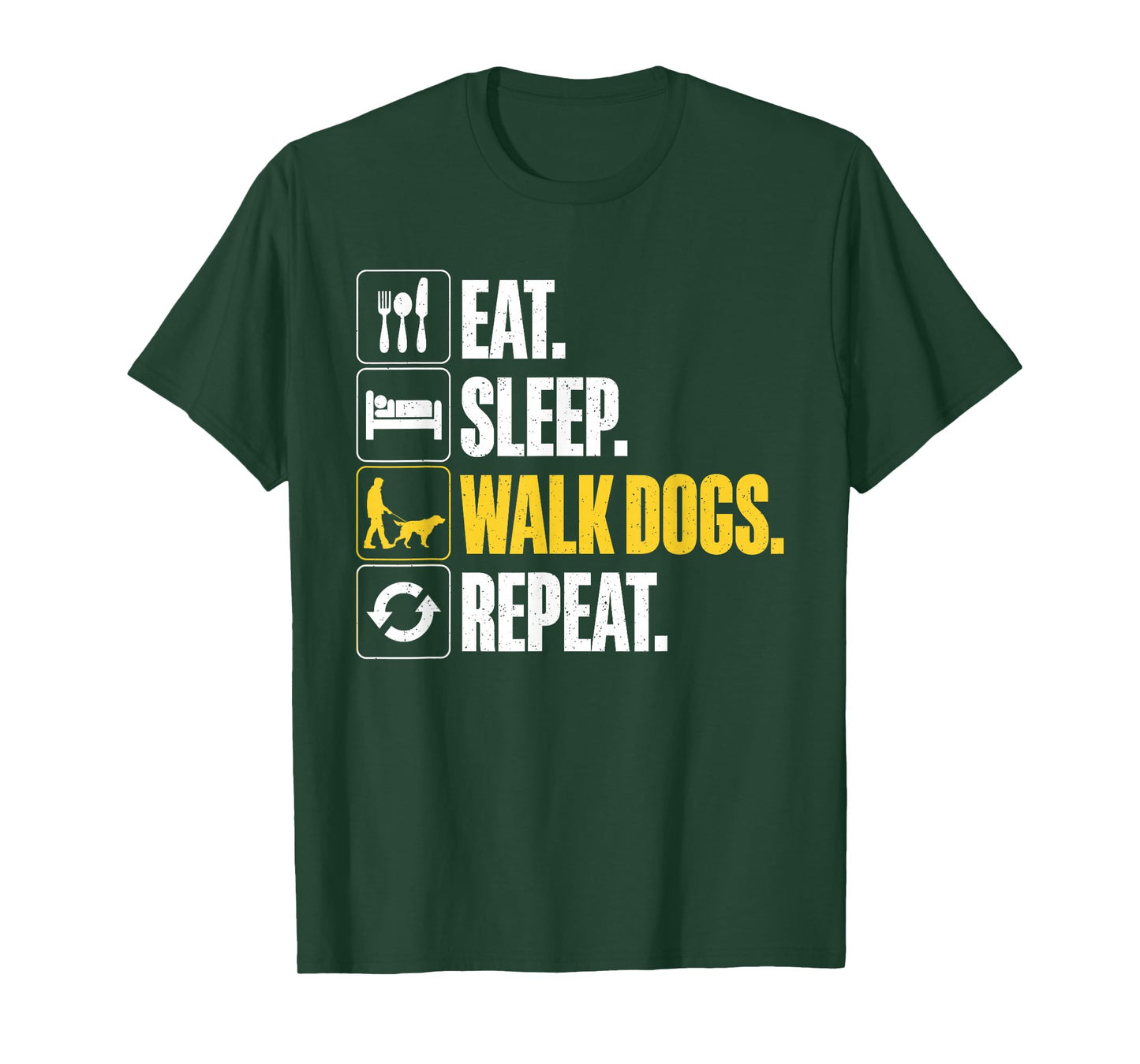 Funny Dog Waking Design For Dog Walker Men Women Pet Walker T-Shirt