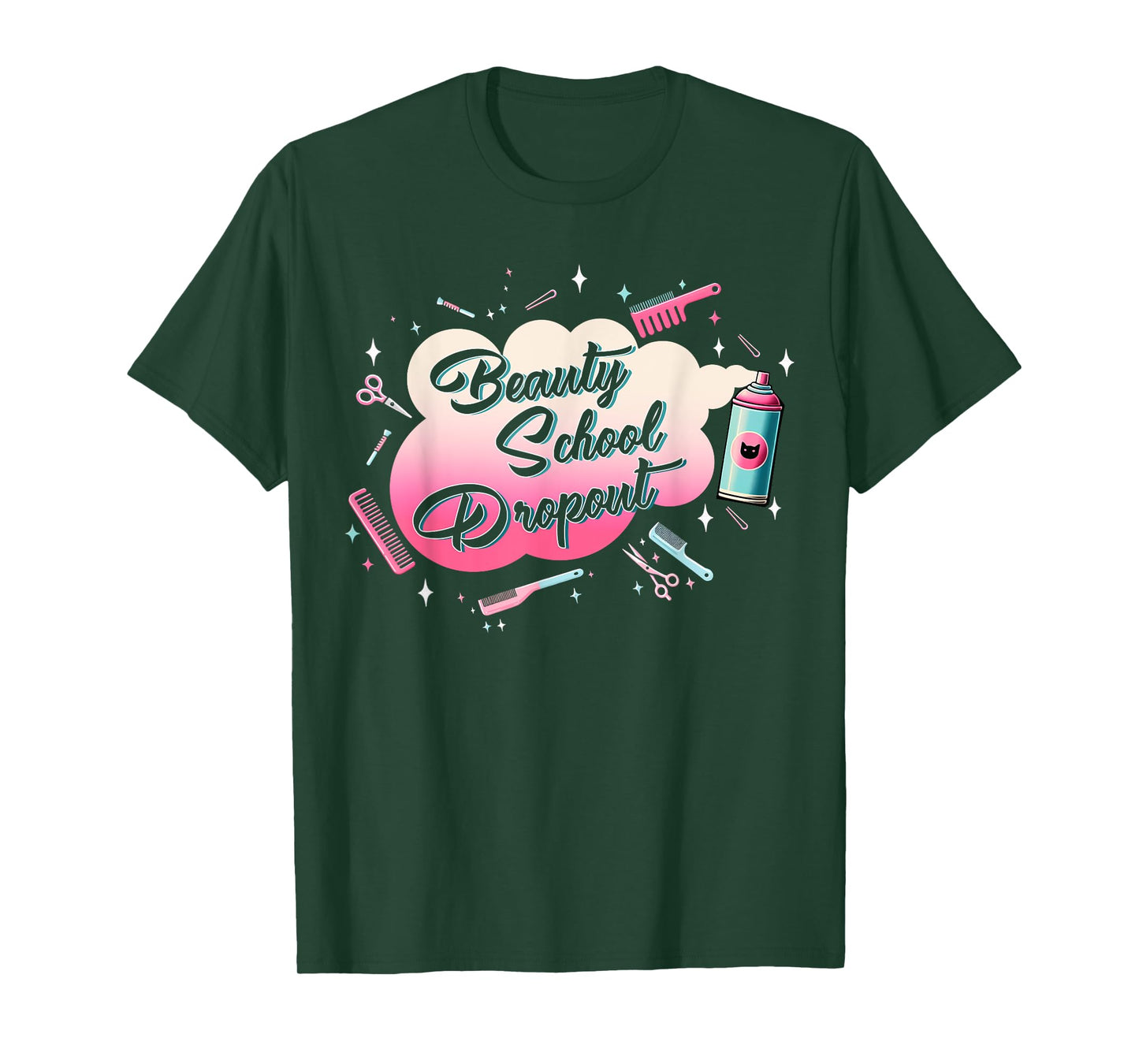 Classic Funny Halloween Horror Beauty School Outfit Drop Out T-Shirt
