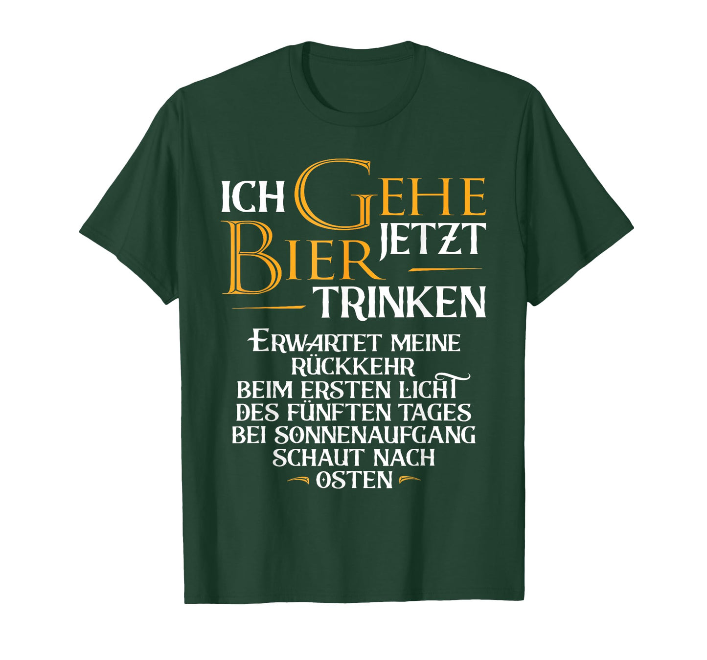 Ich gehe jetzt Bier Trinken I lustige Saufen Party Beer. T-Shirt