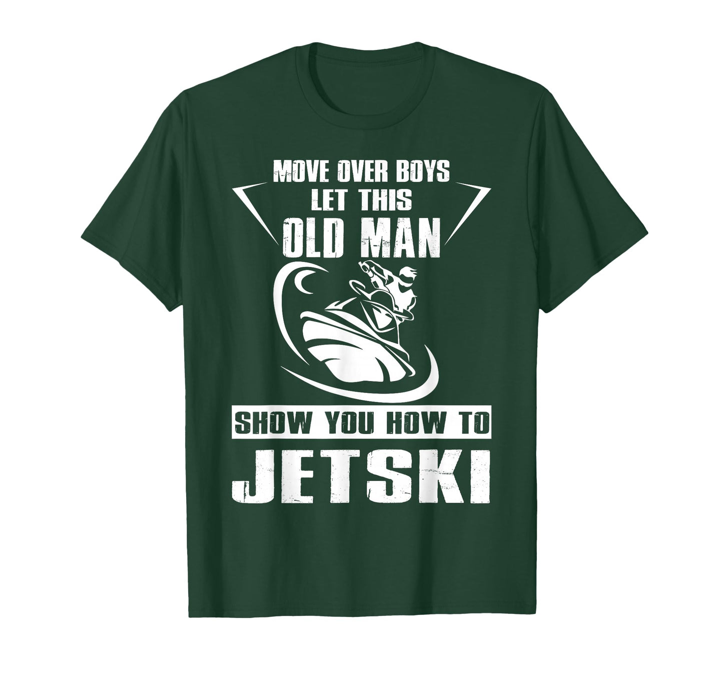Old Man How to Jetski Cool Funny Jet-Ski Jet Skiing T-Shirt