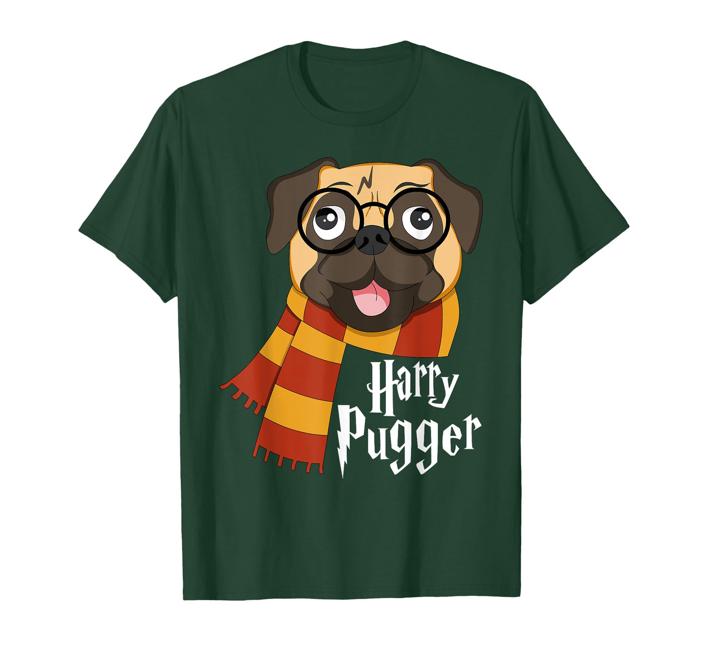 YO MINUS Harry Pugger Funny Pug Owner Wizard Lover T-Shirt
