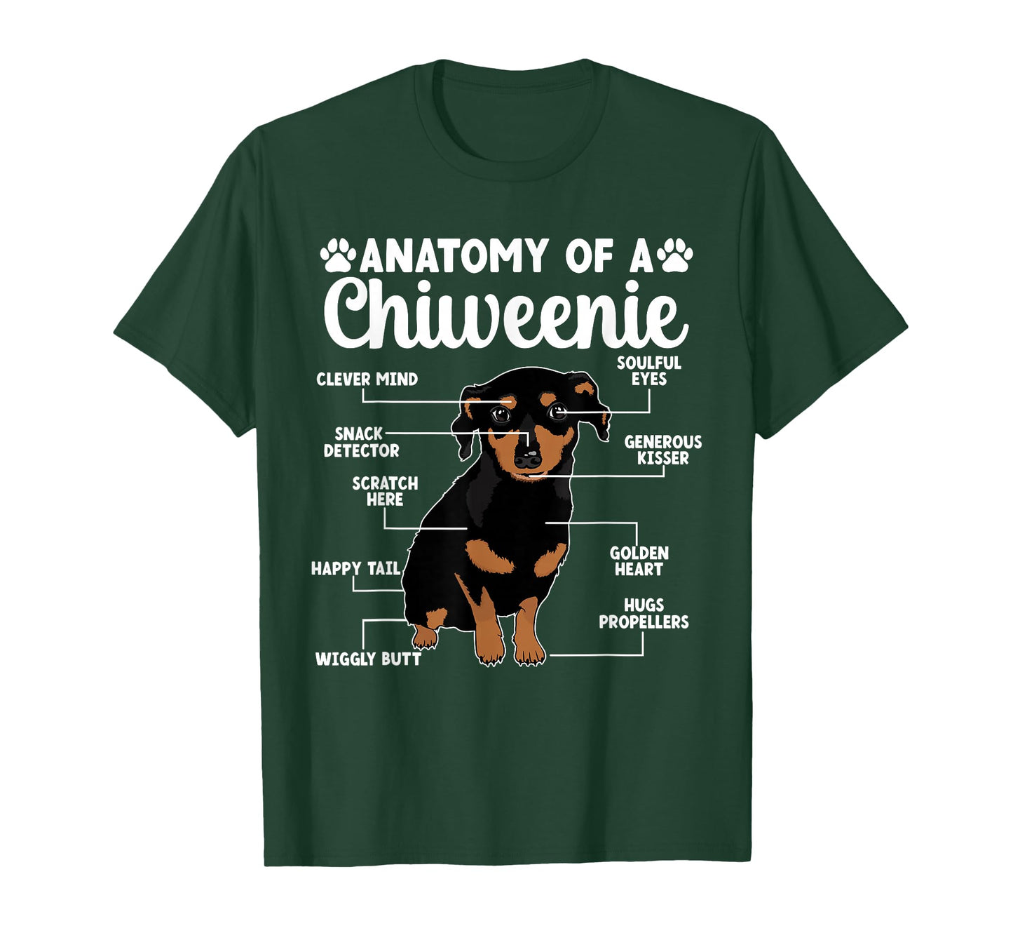 Anatomy Of A Chiweenie Owner Chiweenie Mom & Dad T-Shirt