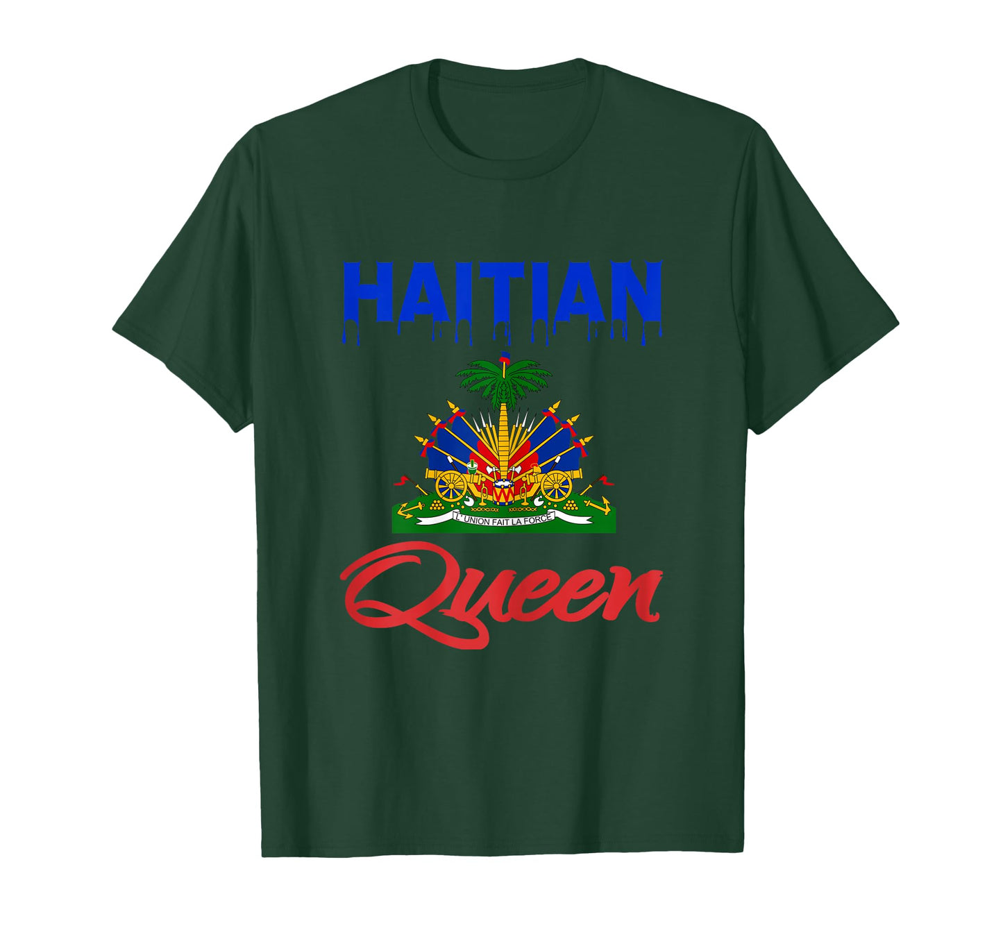 Haitian Queen Dripping Women Perfect Haiti Crown Flag Gift T-Shirt