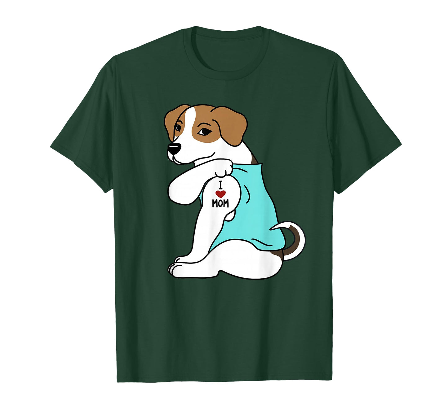 I Love Mom Tattoo Jack Russell Terrier Mother's Day Dog T-Shirt